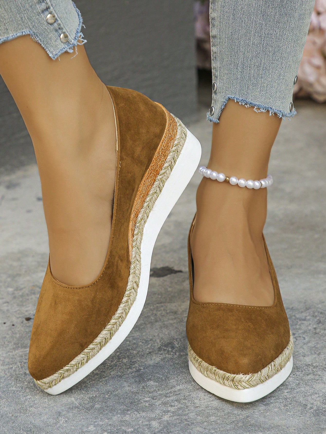 In Brown Women Wedges & Flatform