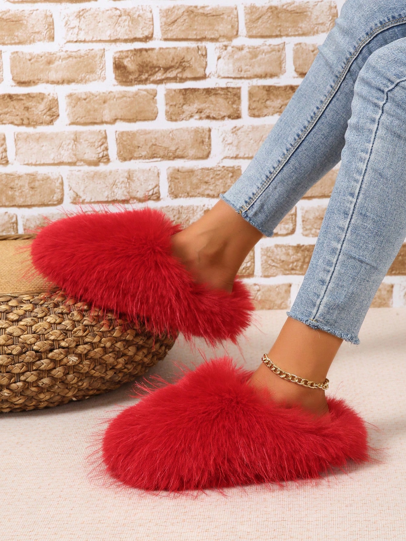 In Red Women Home Slippers