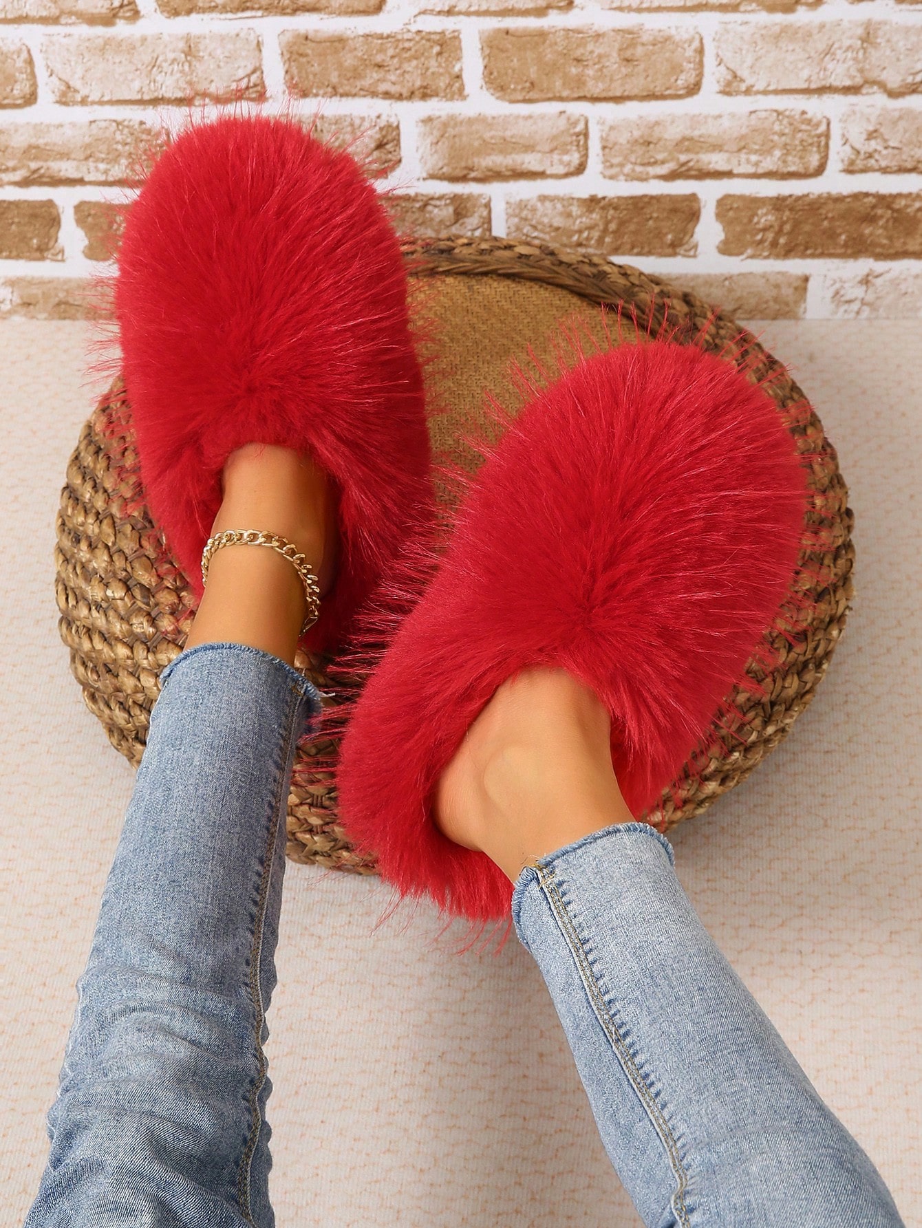 In Red Women Home Slippers