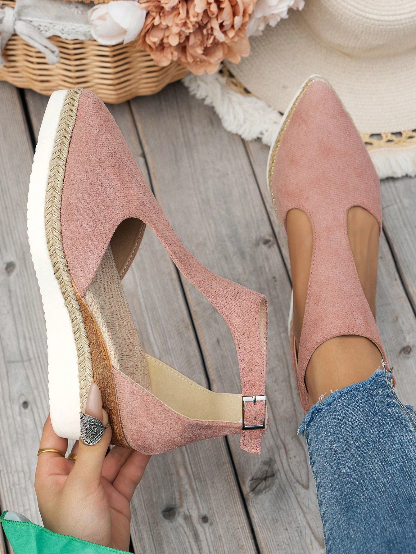 In Pink Women Wedges & Flatform