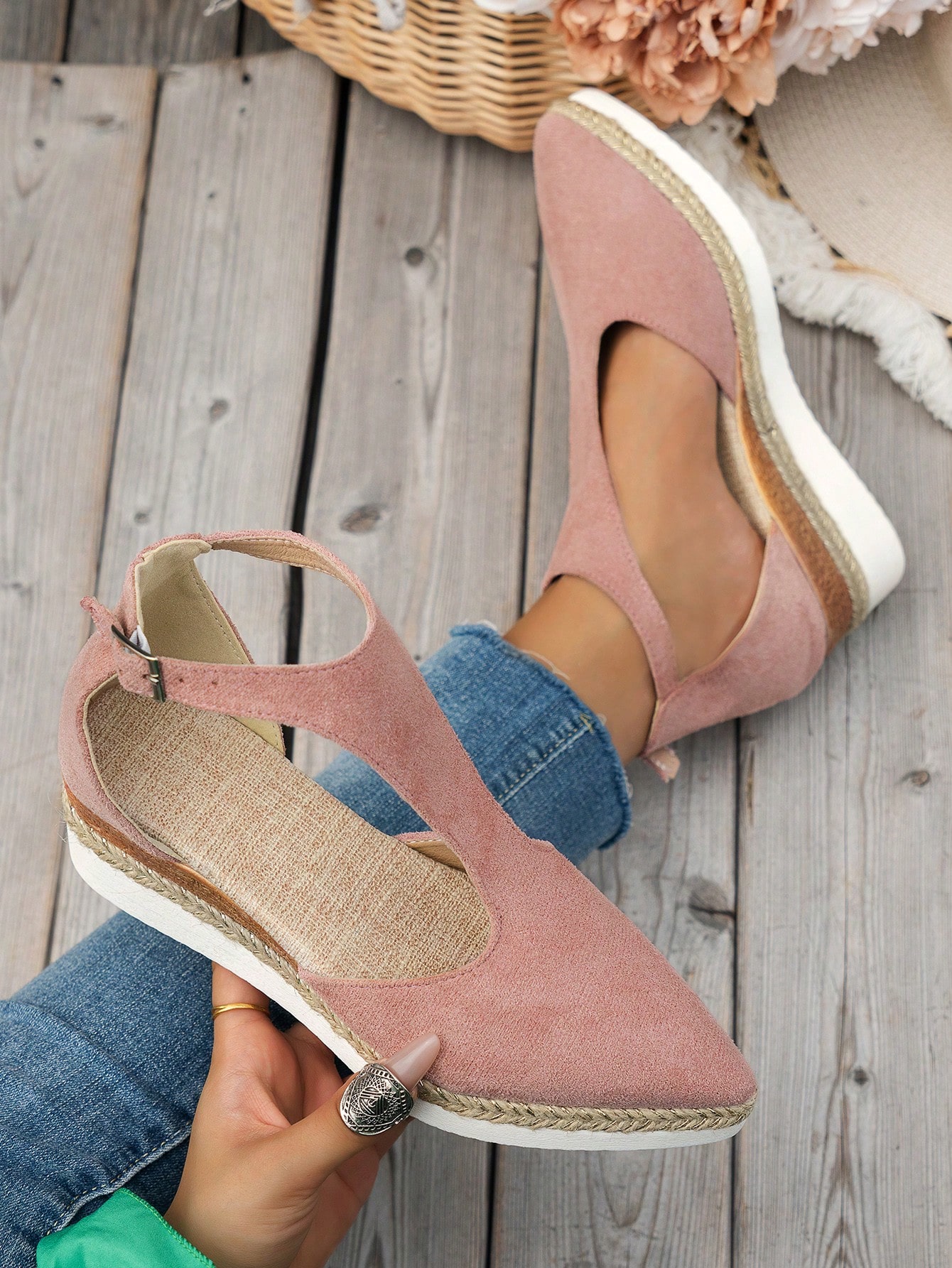 In Pink Women Wedges & Flatform