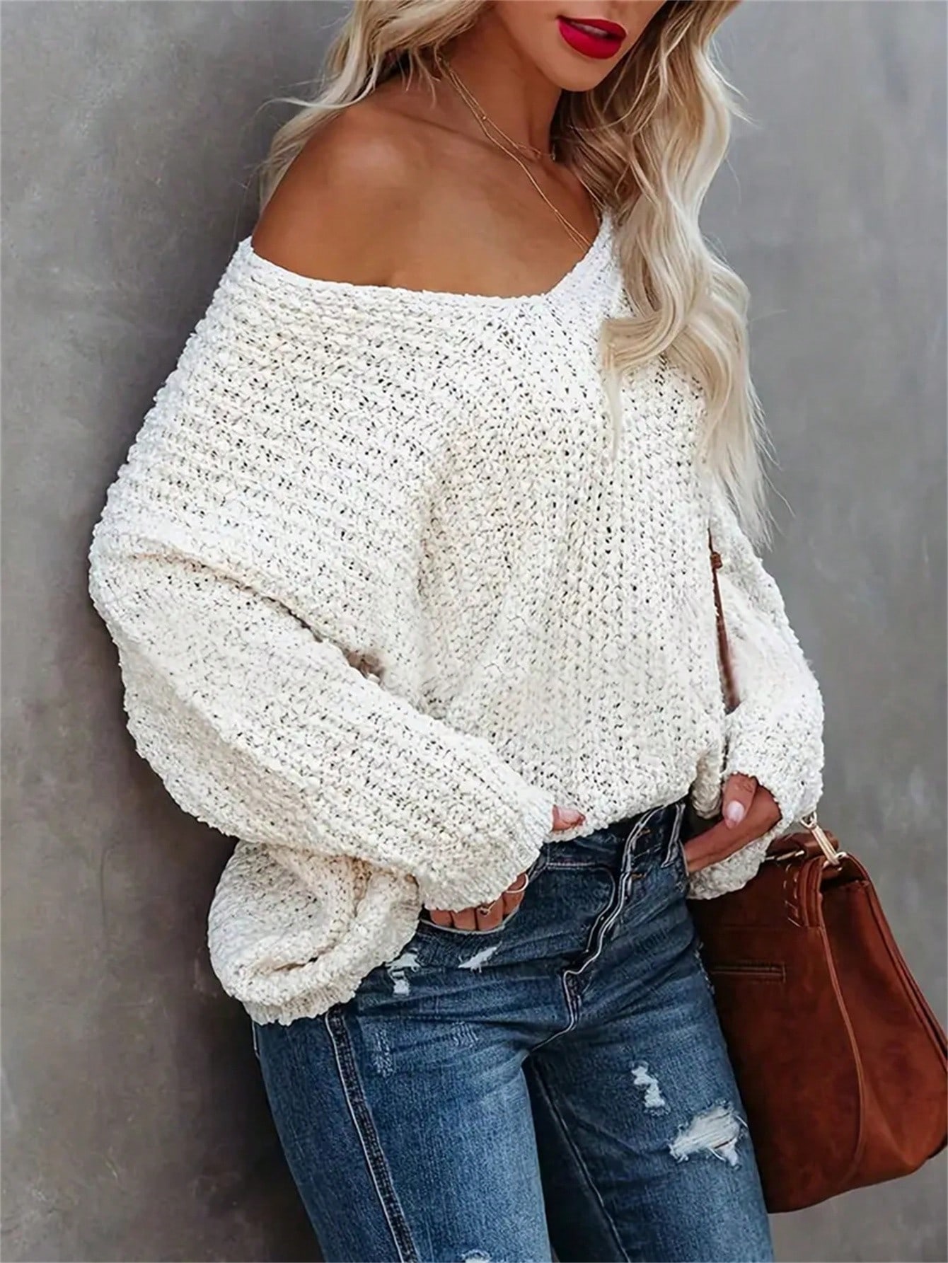 In White Plus Size Sweaters