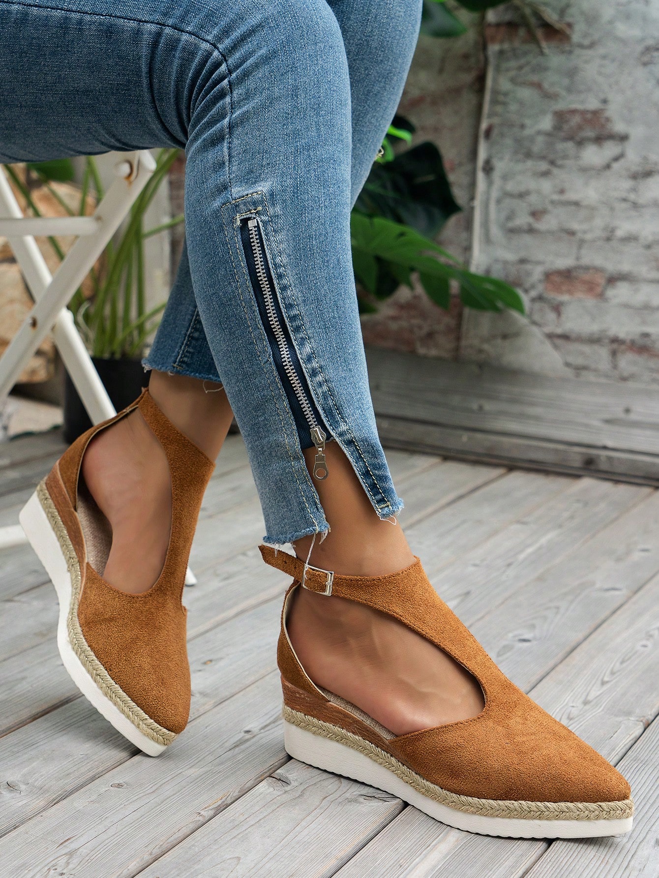 In Brown Women Wedges & Flatform