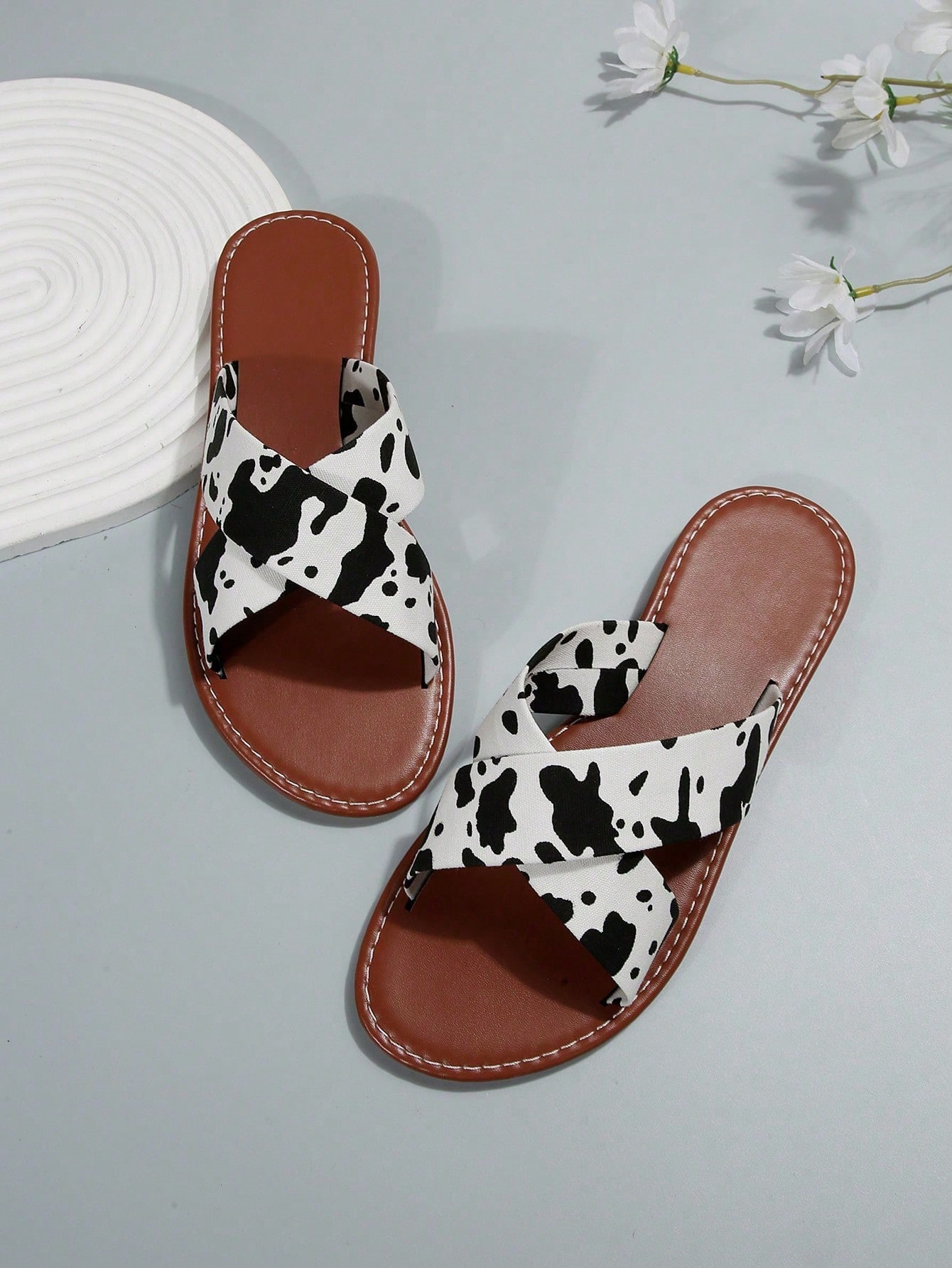 In Black and White Women Sandals