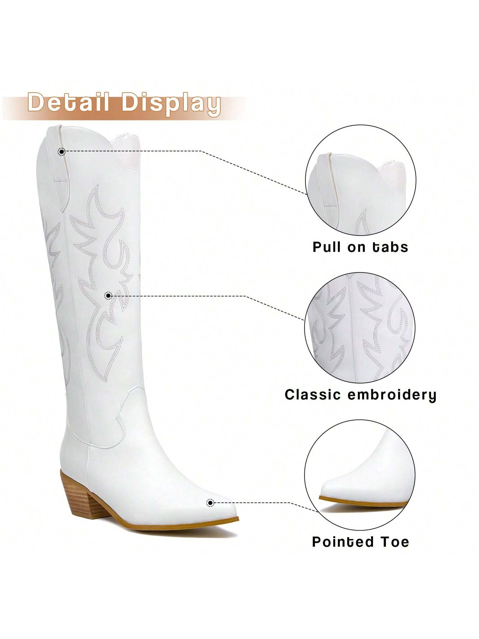 In White Women Knee-High Boots