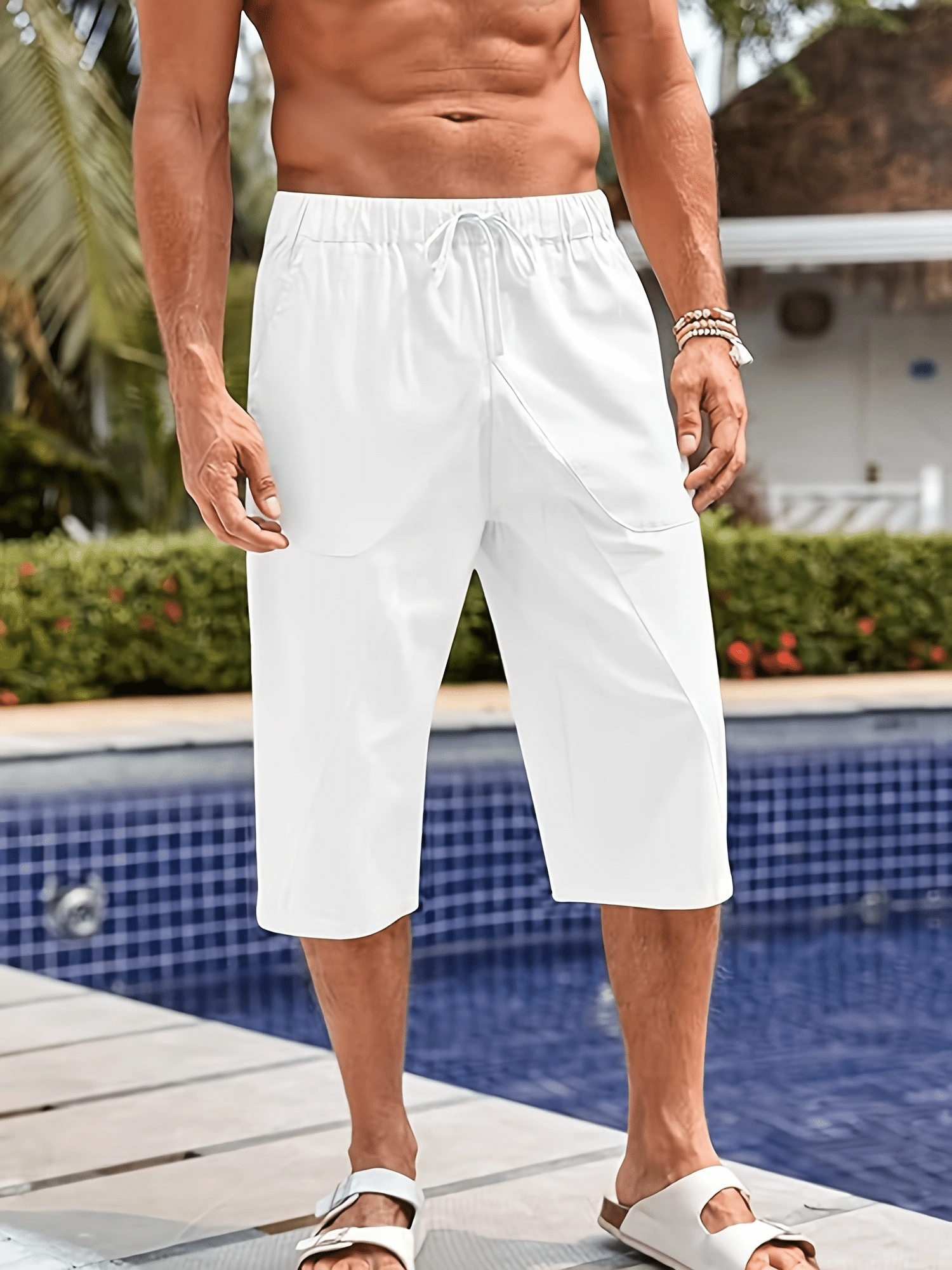 Men Linen Shorts