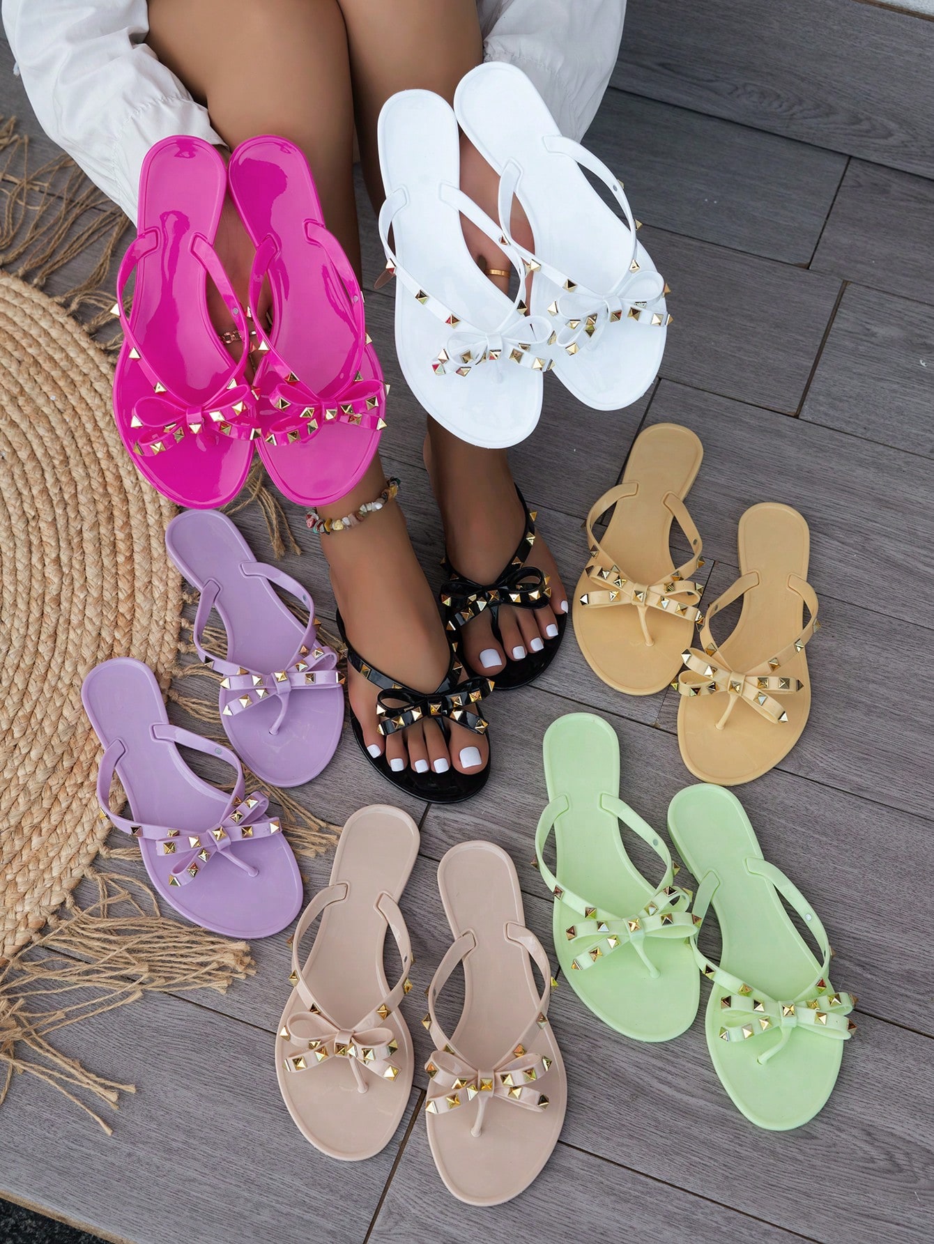 In White Women Flat Sandals