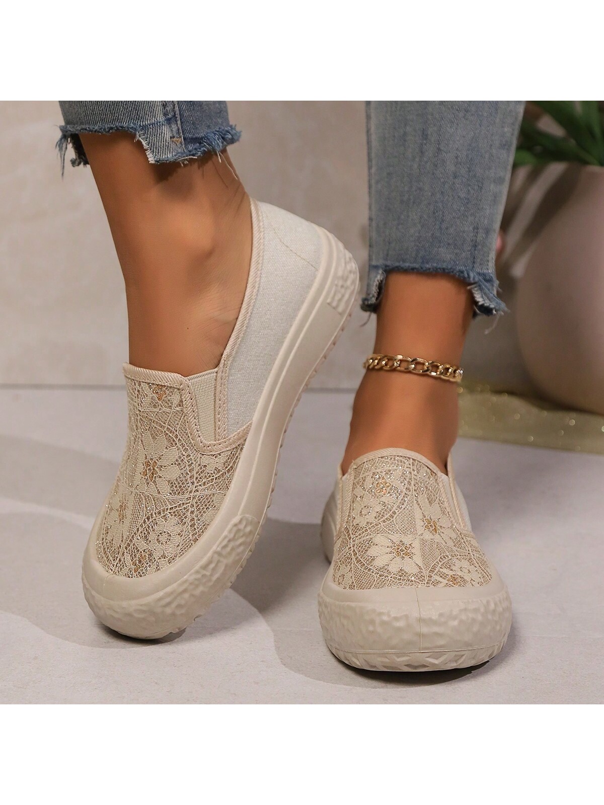 In Beige Women Wedges & Flatform