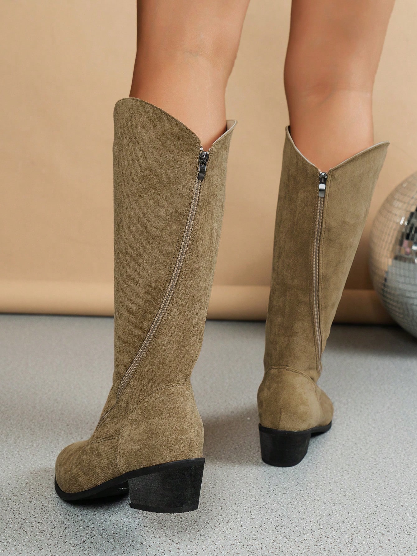 In Khaki Women Fashion Boots