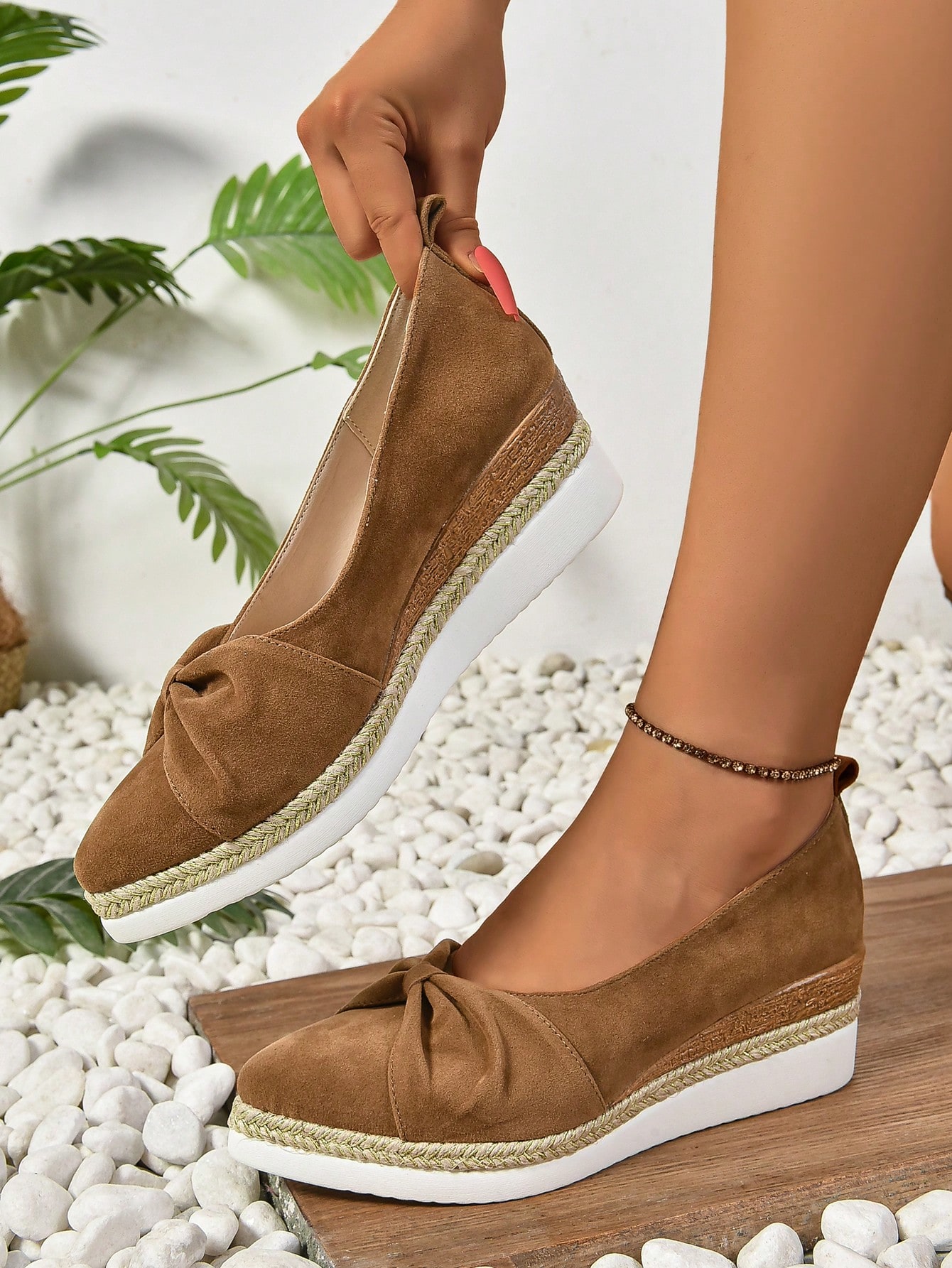 In Brown Women Wedges & Flatform