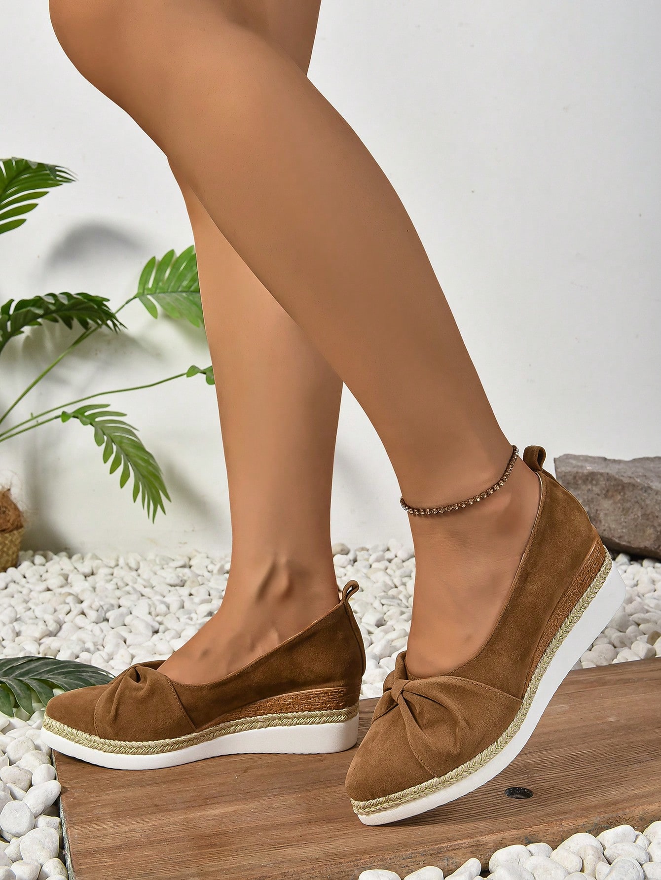 In Brown Women Wedges & Flatform