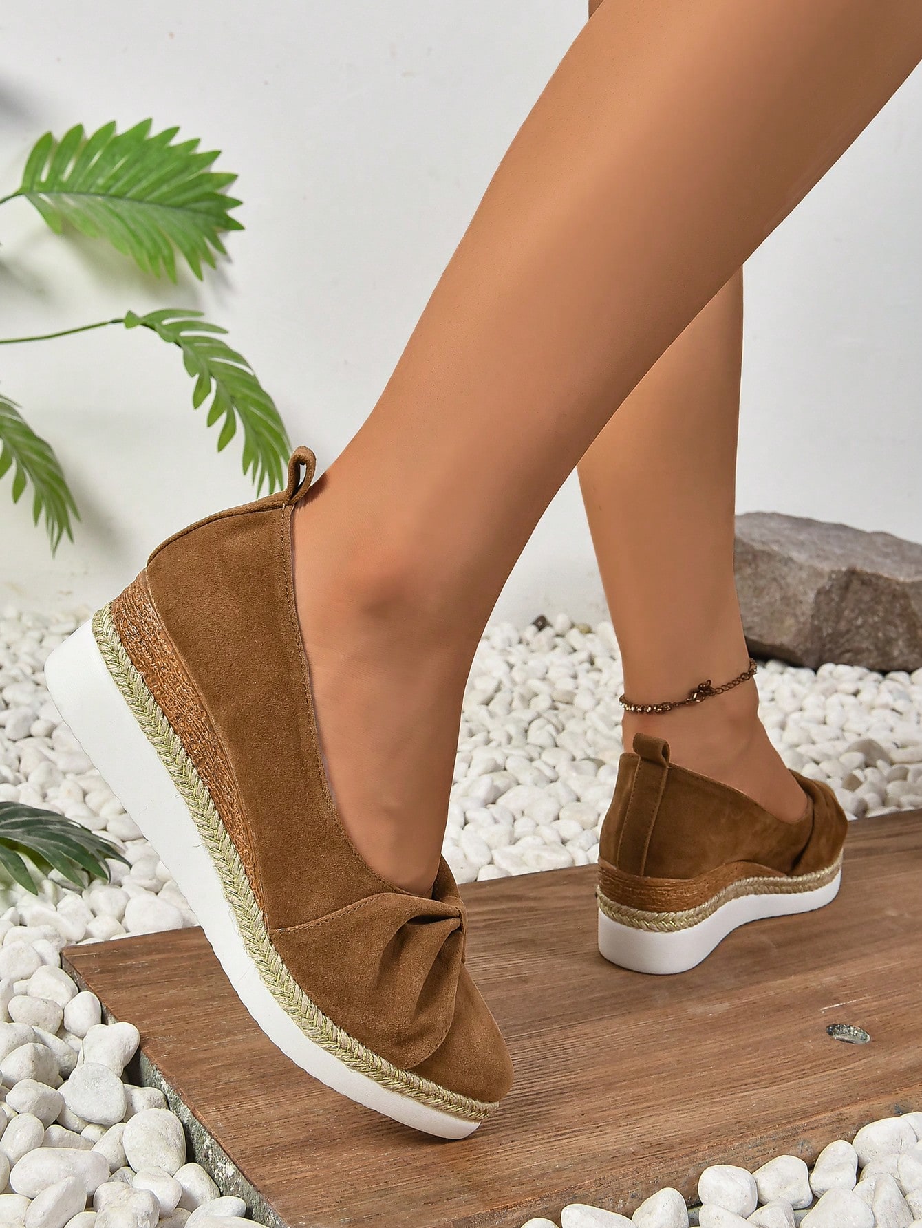 In Brown Women Wedges & Flatform