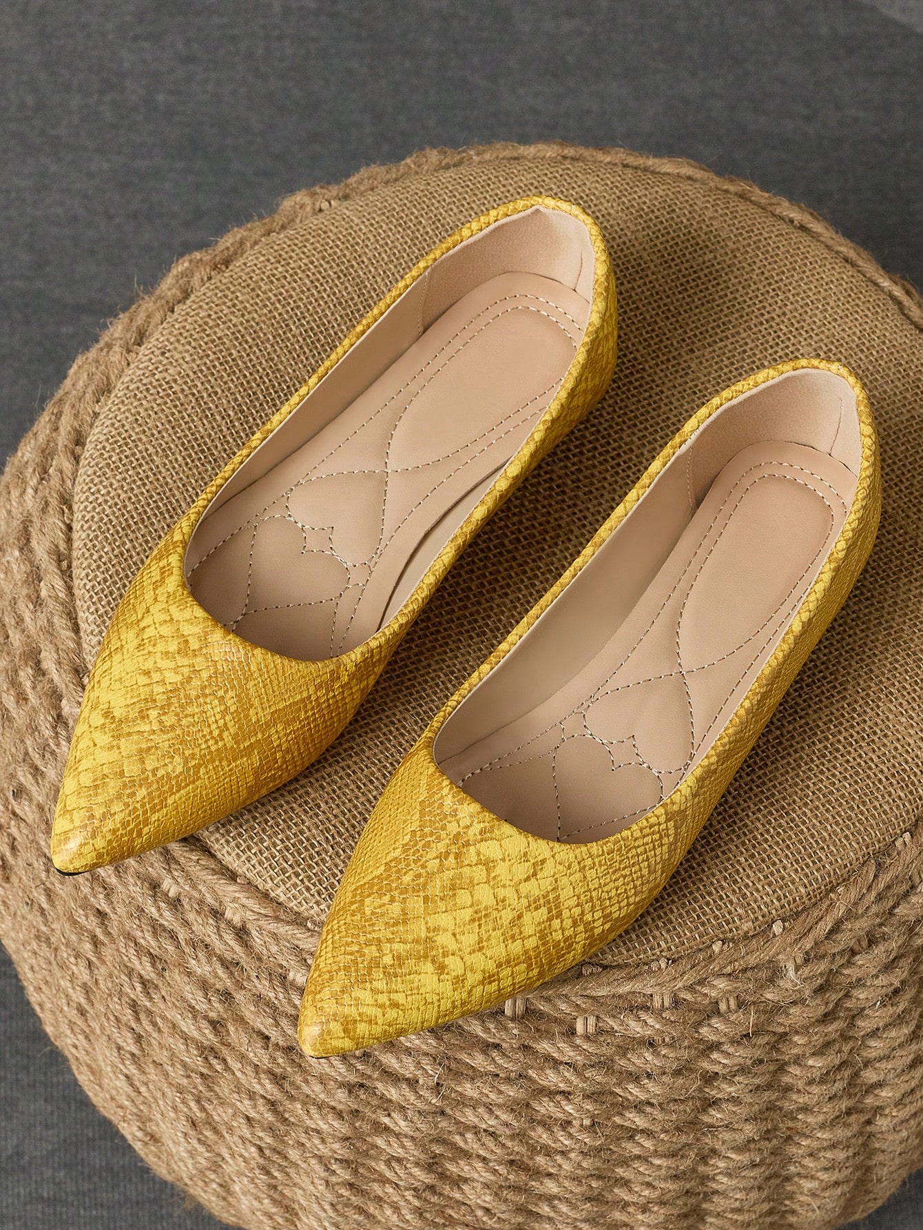 In Mustard Yellow Women Shoes