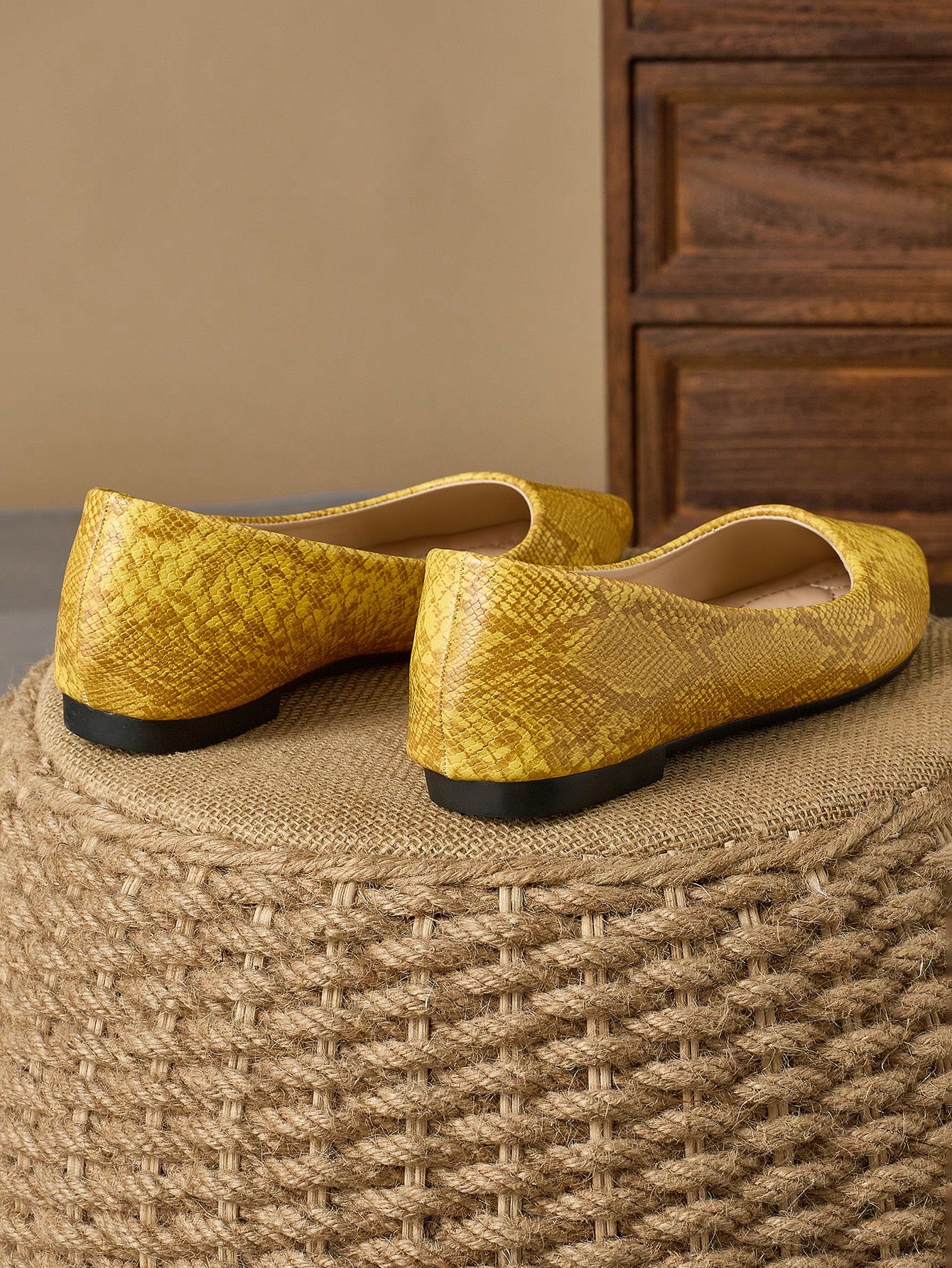 In Mustard Yellow Women Shoes