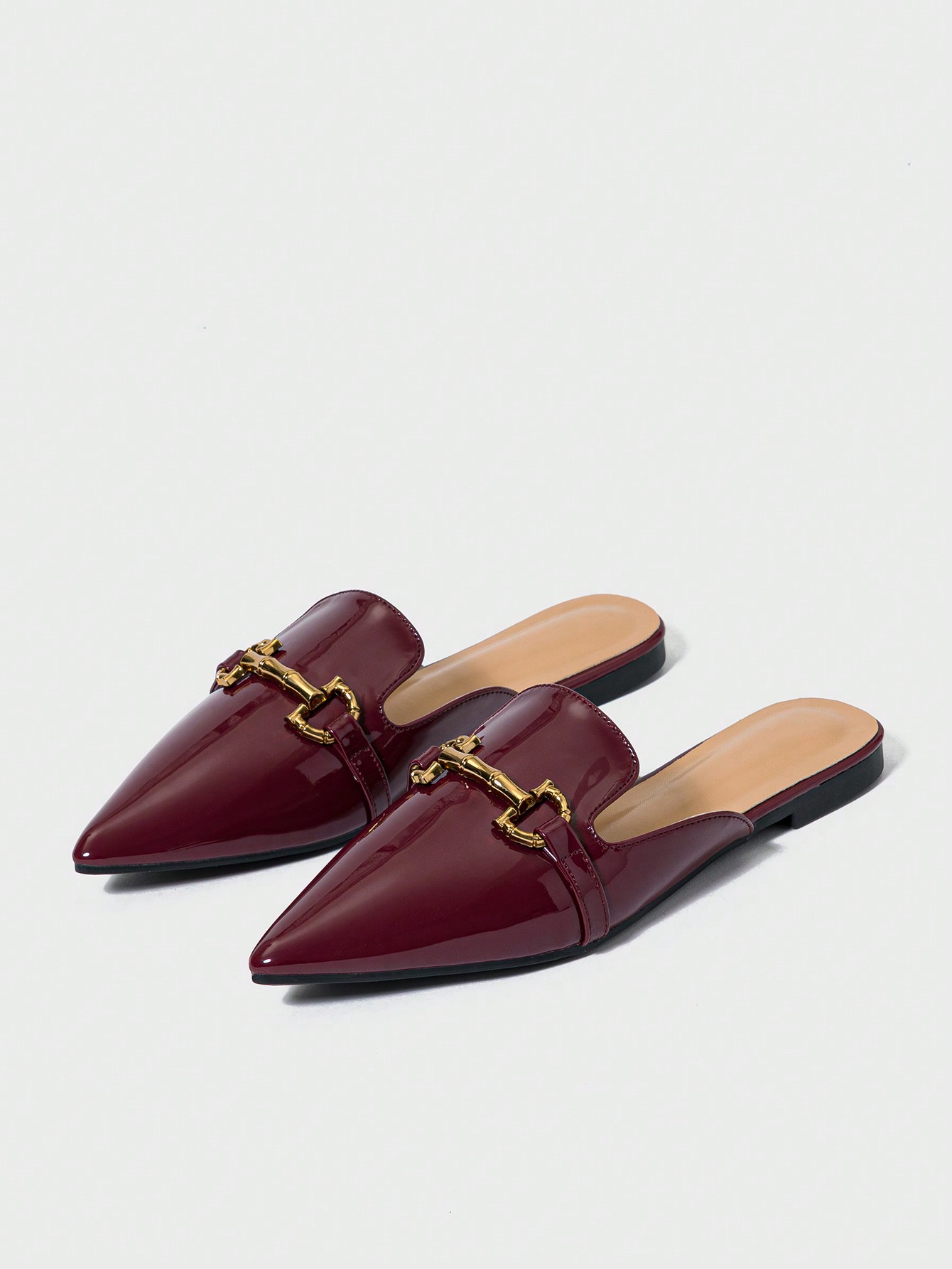 In Burgundy Women Flats