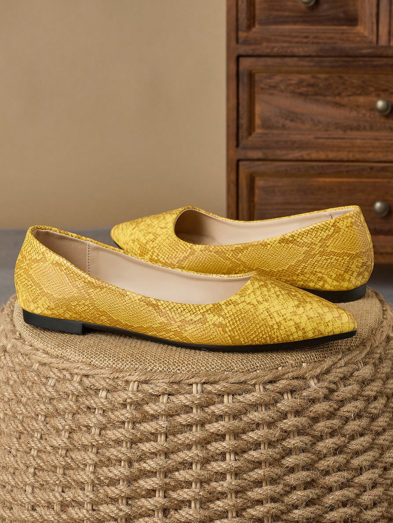 In Mustard Yellow Women Shoes