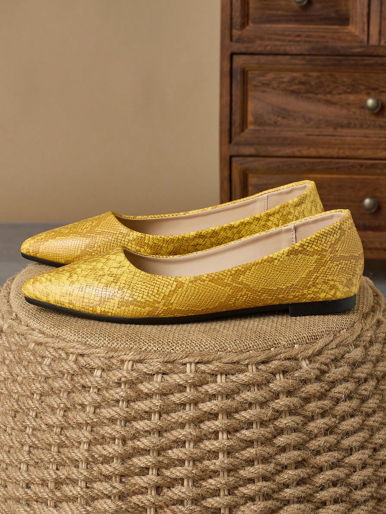 In Mustard Yellow Women Shoes