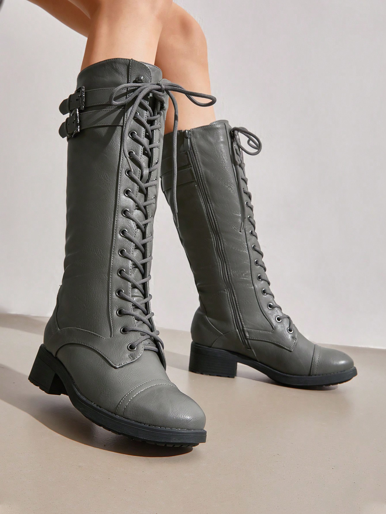 In Grey Women Fashion Boots