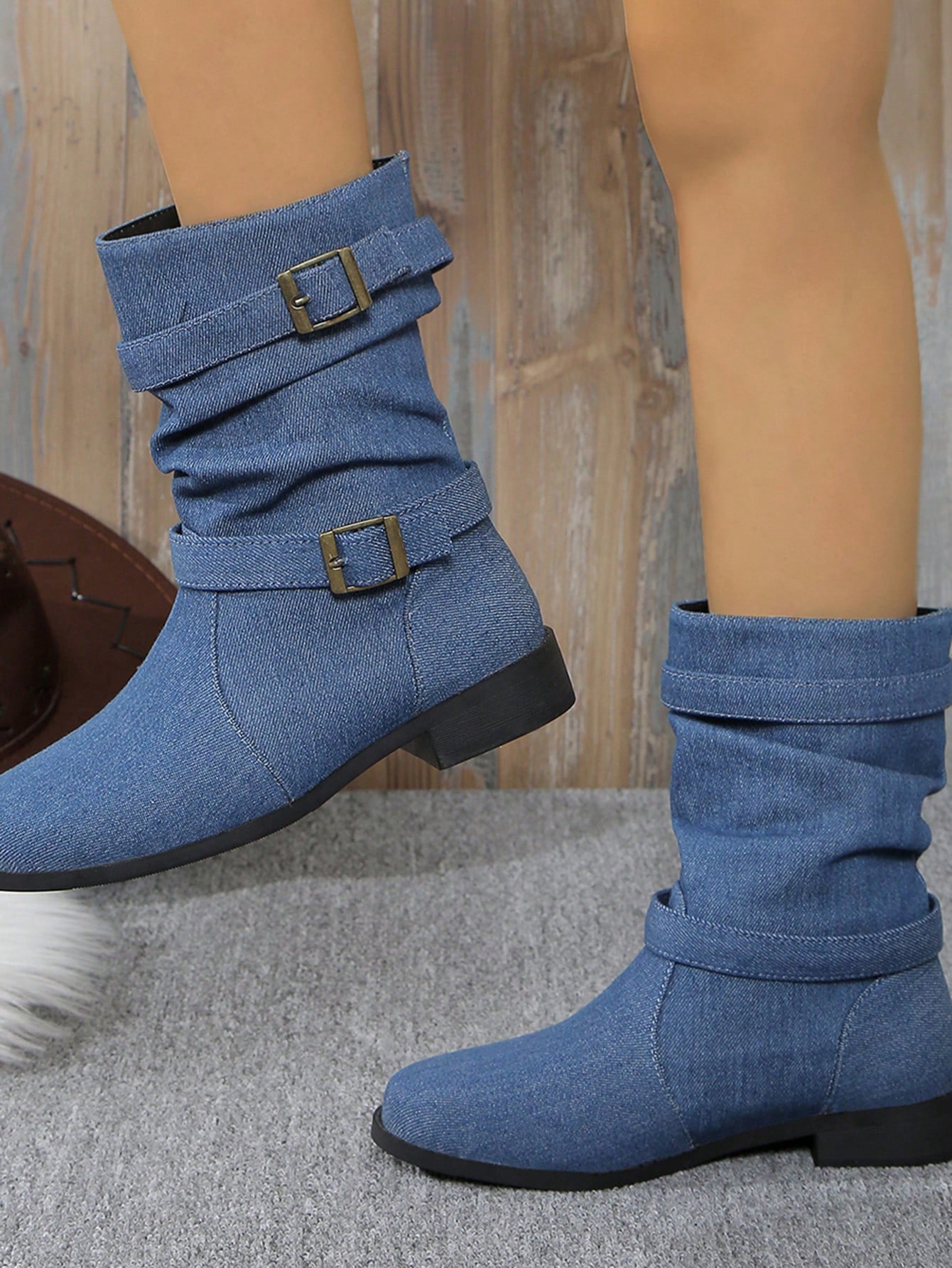 In Blue Women Mid-Calf Boots