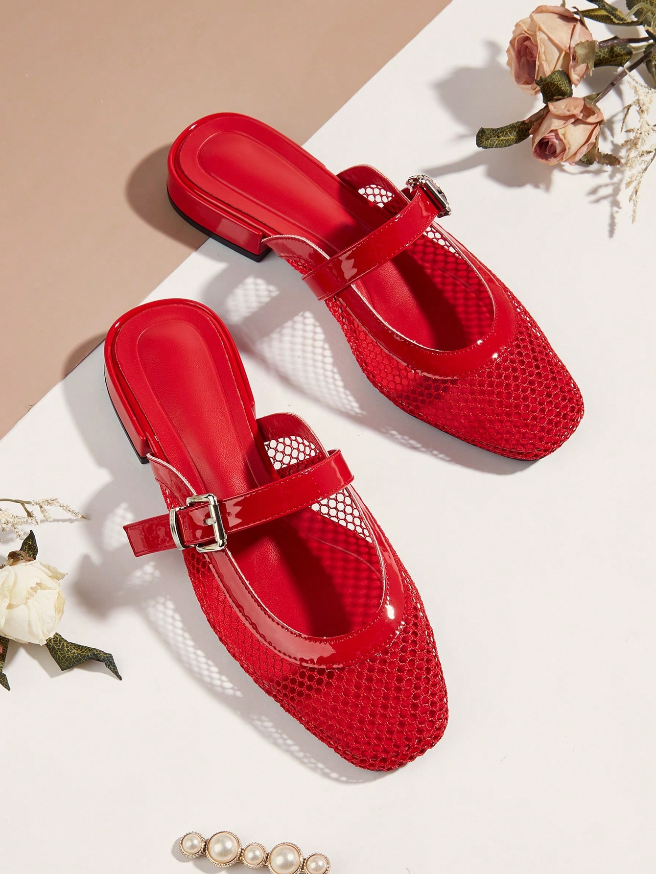 In Red Women Flats