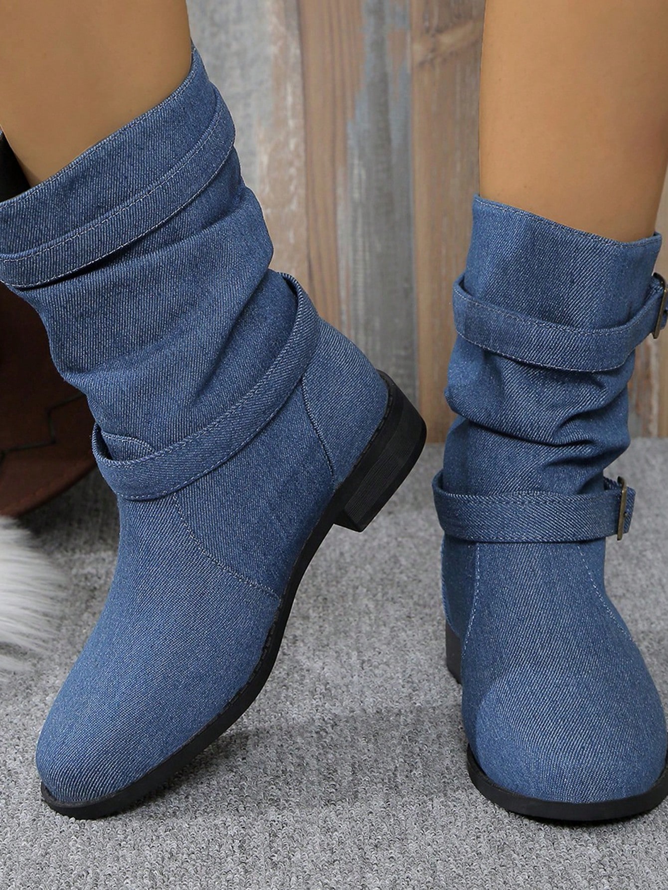 In Blue Women Mid-Calf Boots