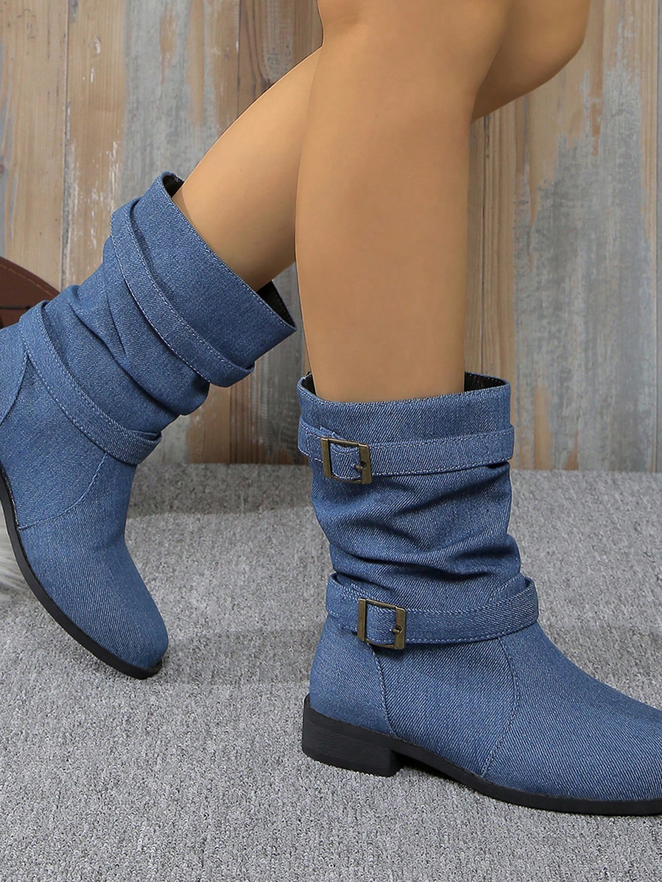 In Blue Women Mid-Calf Boots