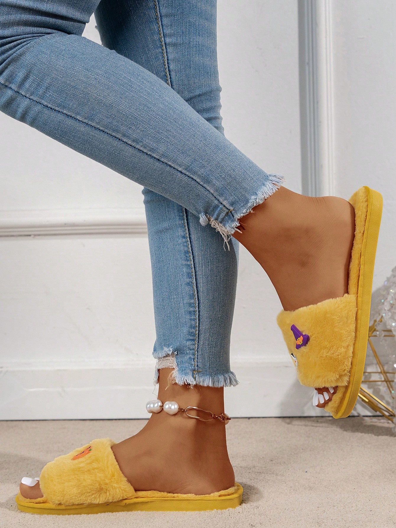 In Yellow Women Slippers