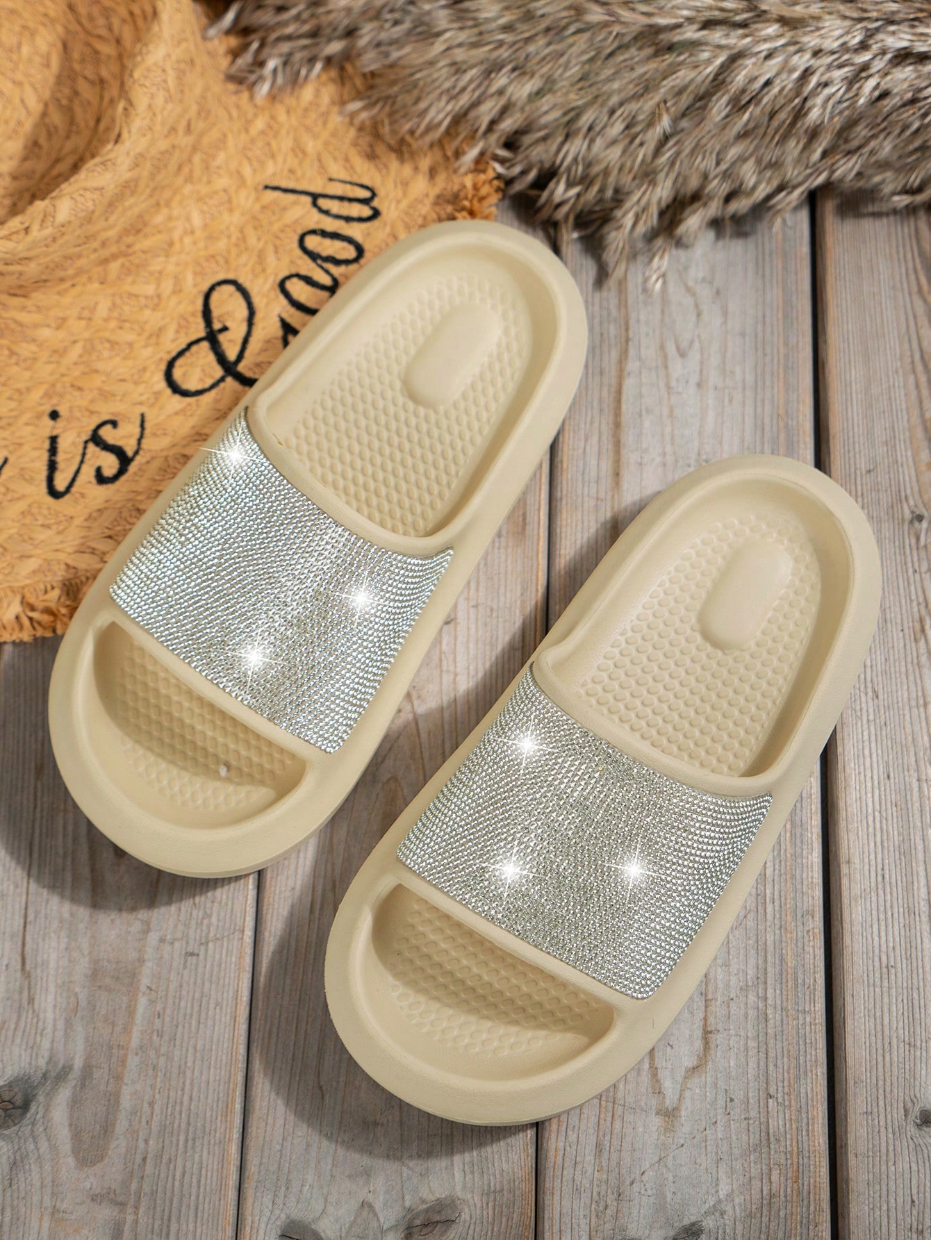 In Khaki Women Slides