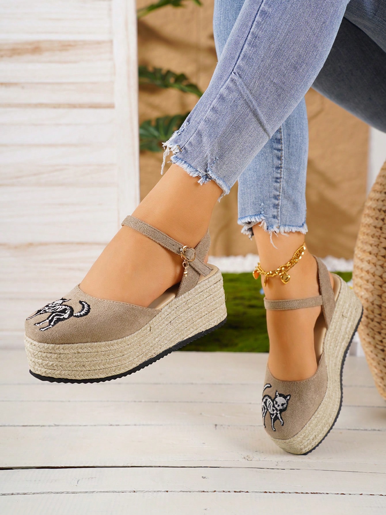 In Khaki Women Wedges & Flatform