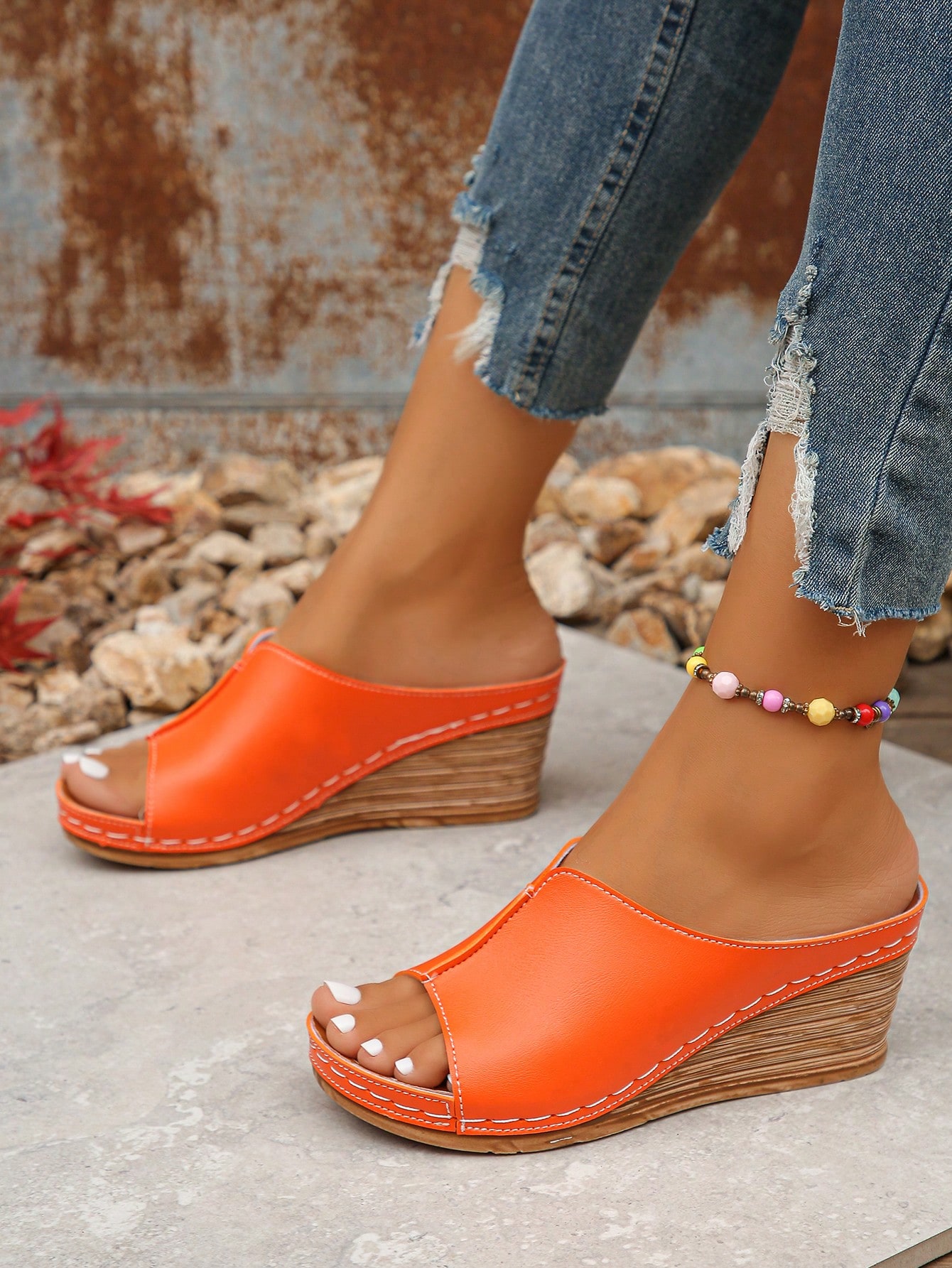 In Orange Women Platforms & Wedge Sandals