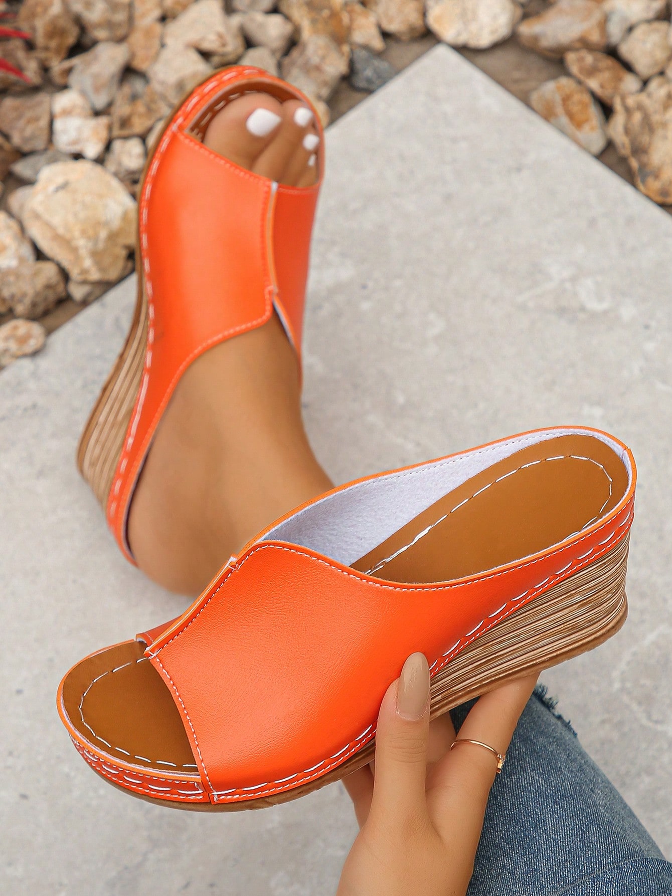 In Orange Women Platforms & Wedge Sandals