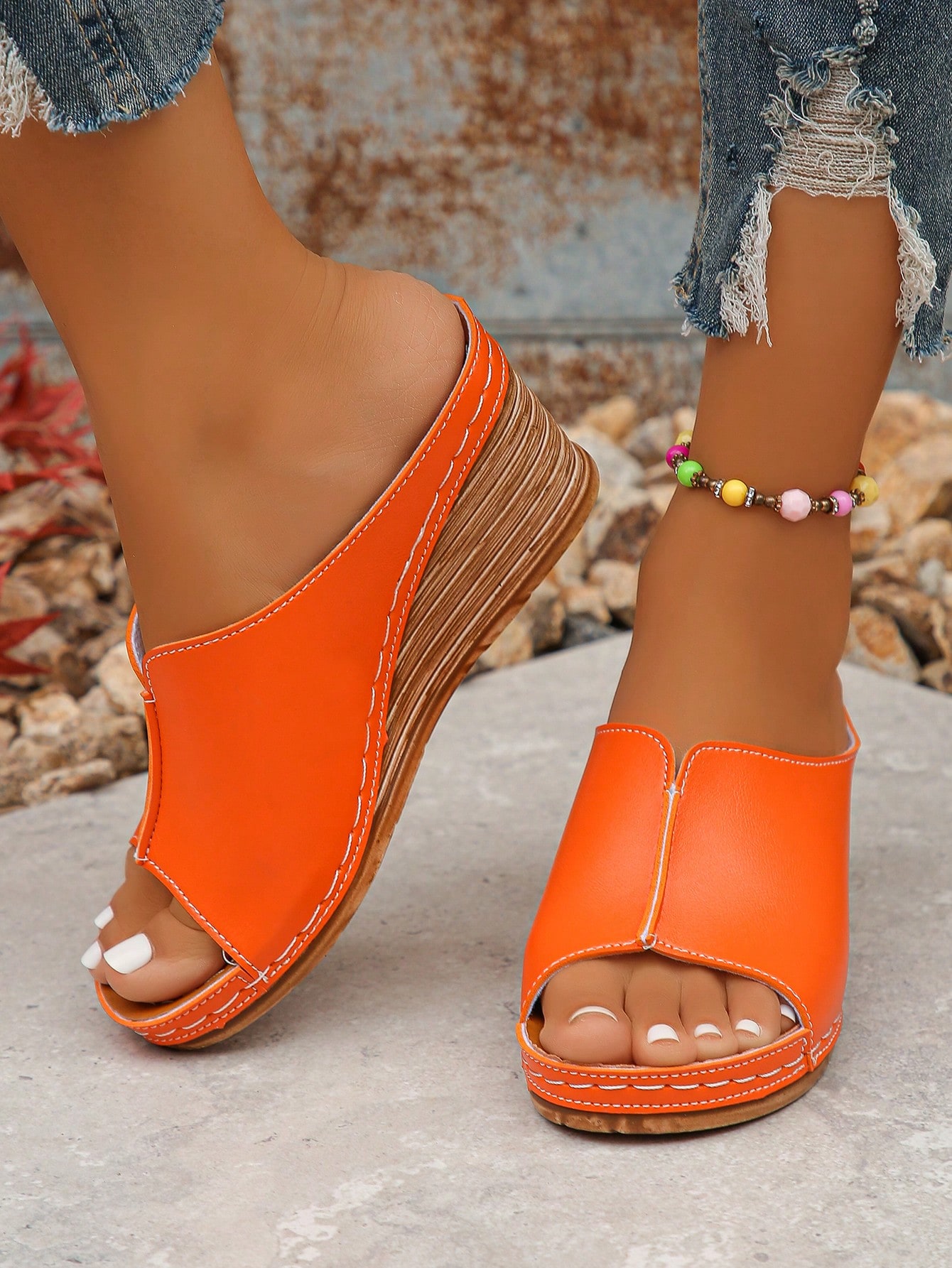 In Orange Women Platforms & Wedge Sandals