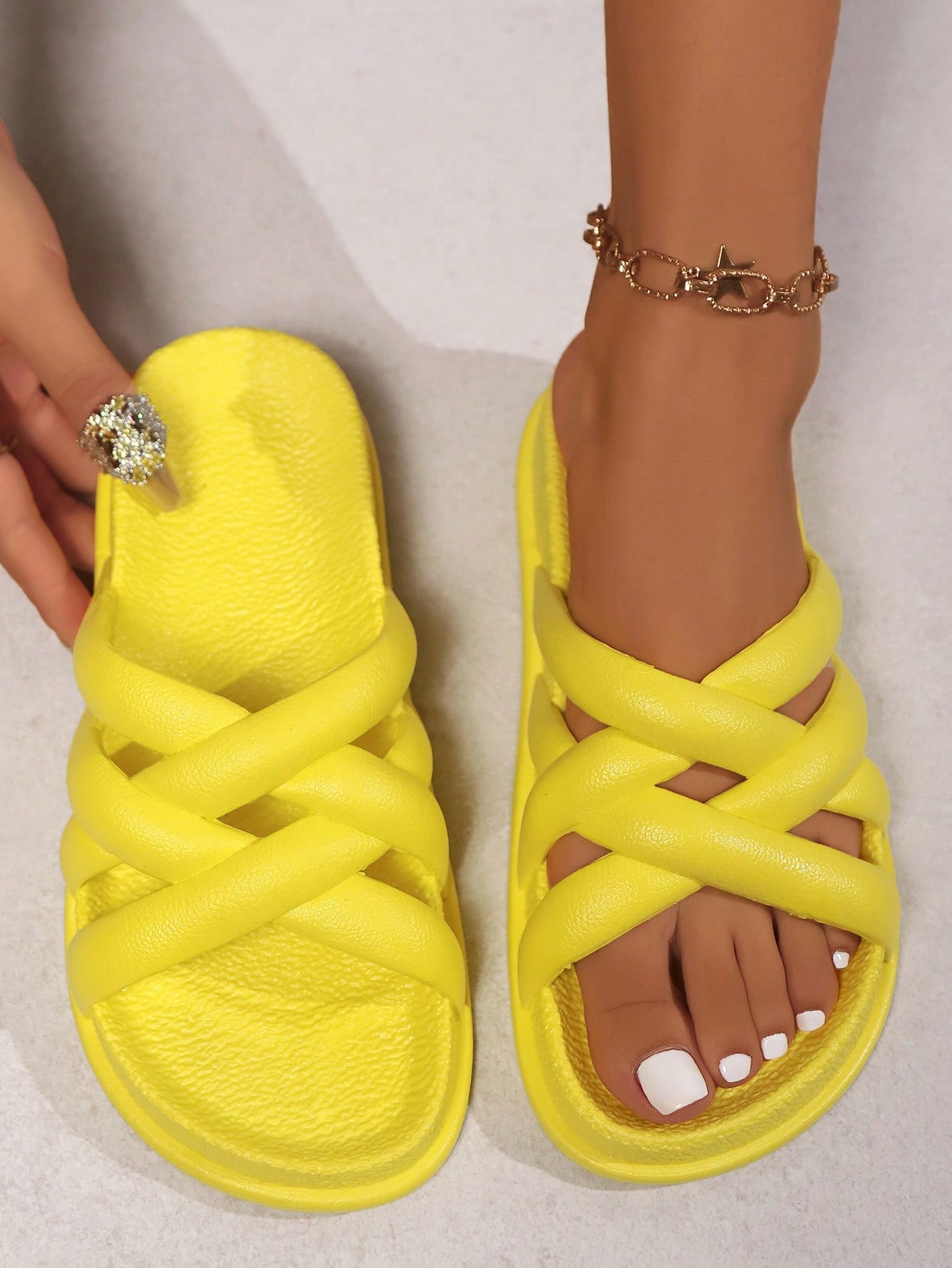 In Yellow Women Slippers