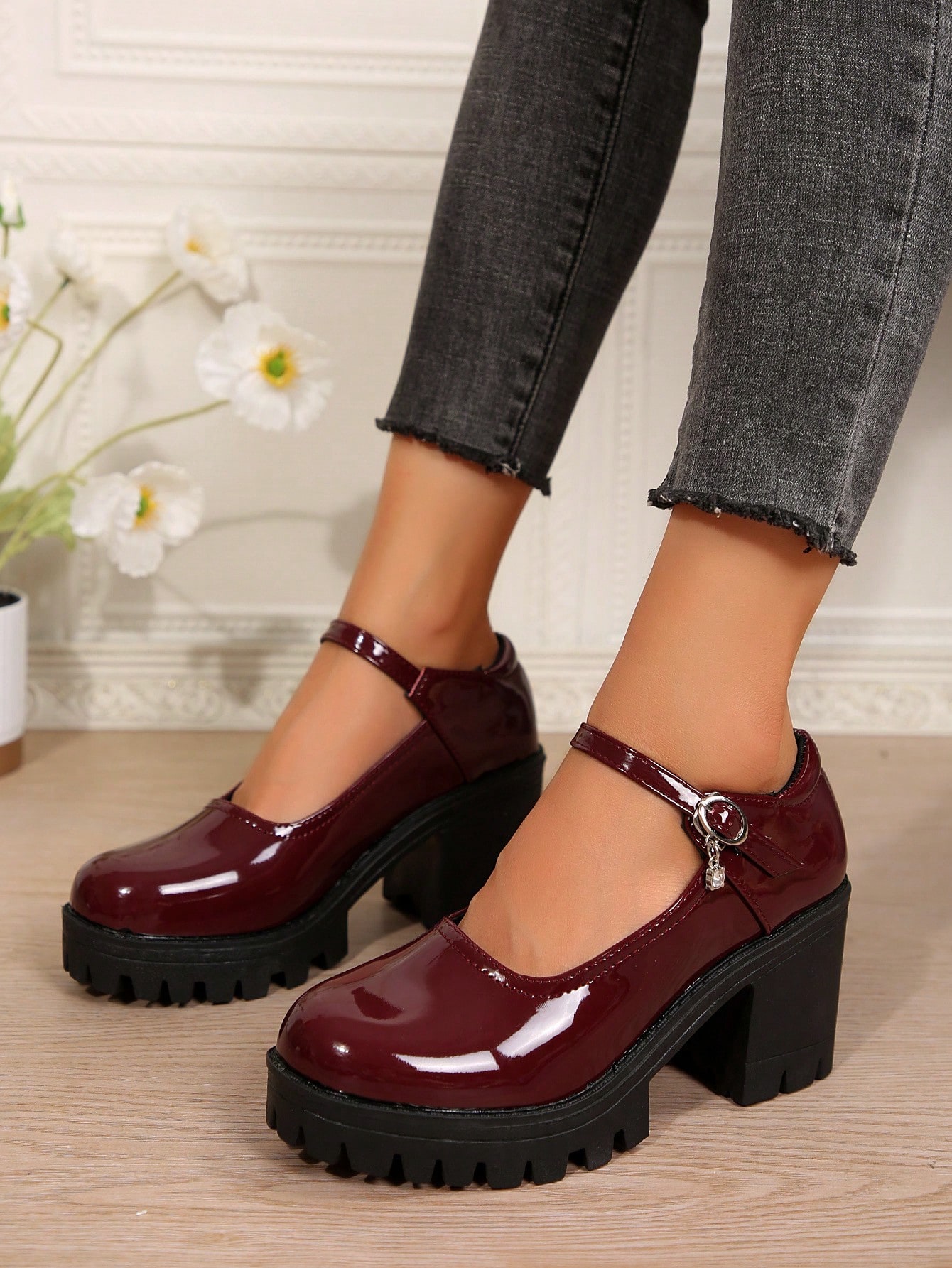 In Burgundy Women Pumps