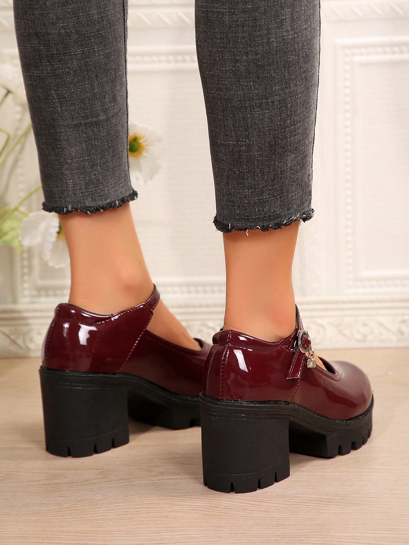 In Burgundy Women Pumps