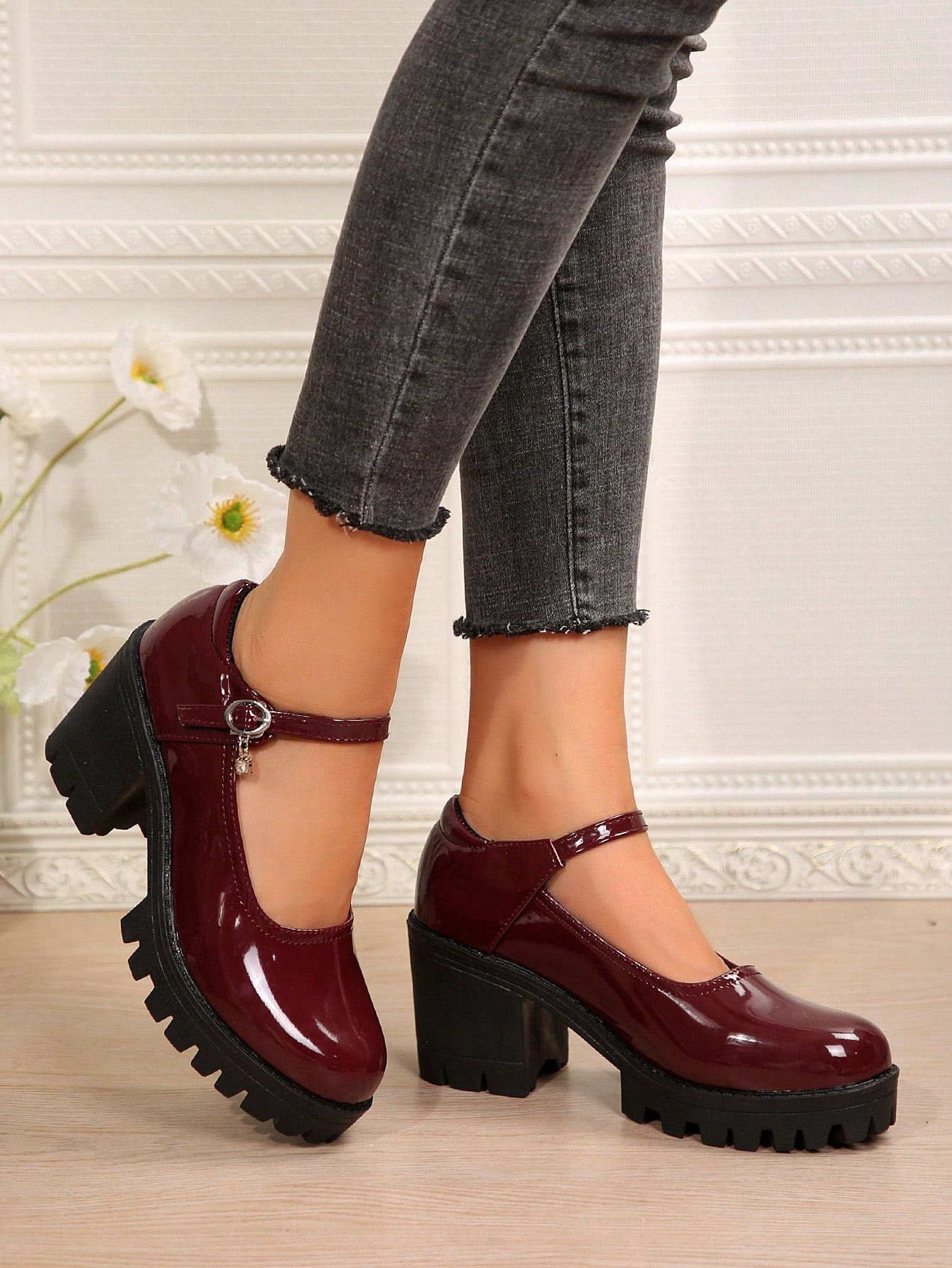 In Burgundy Women Pumps