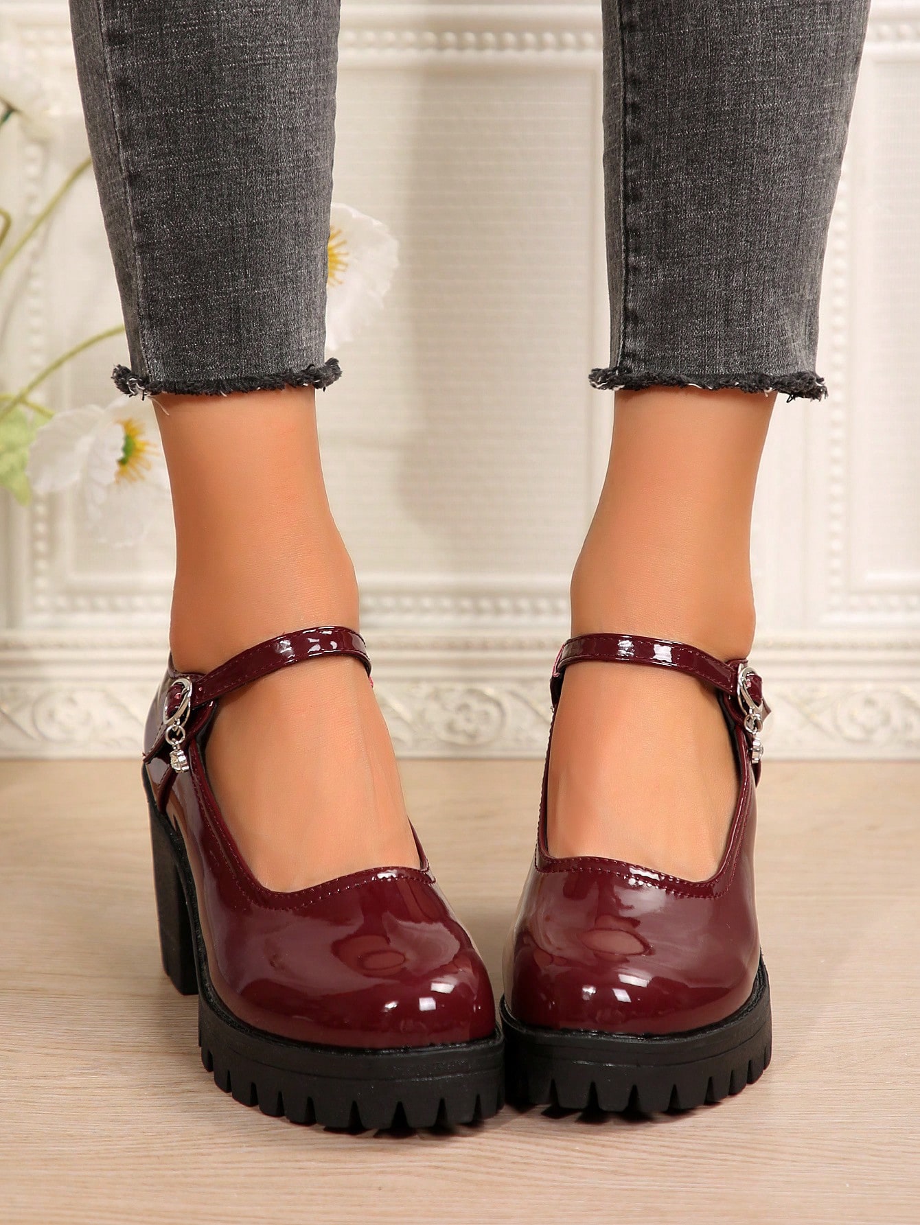 In Burgundy Women Pumps