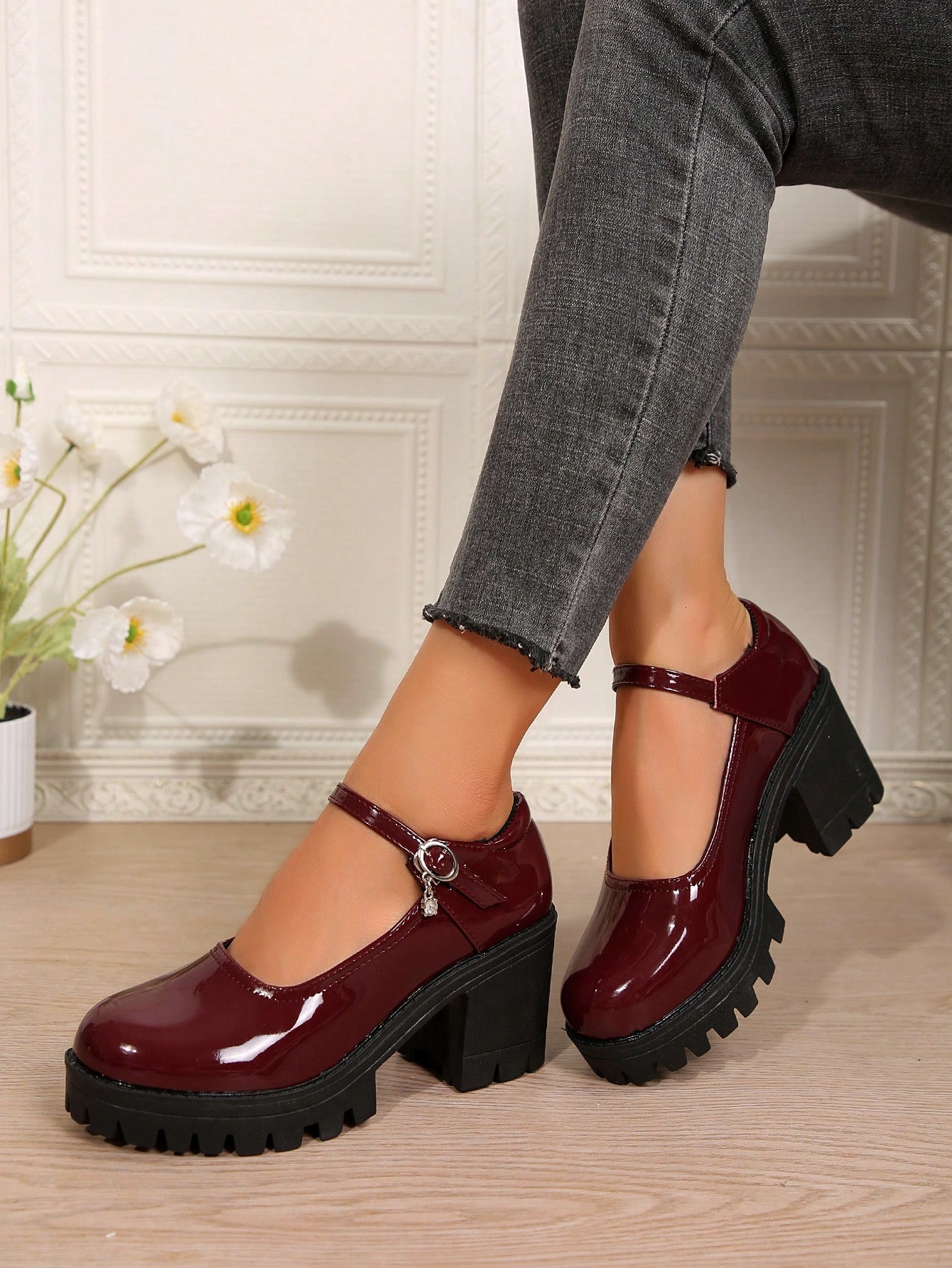 In Burgundy Women Pumps