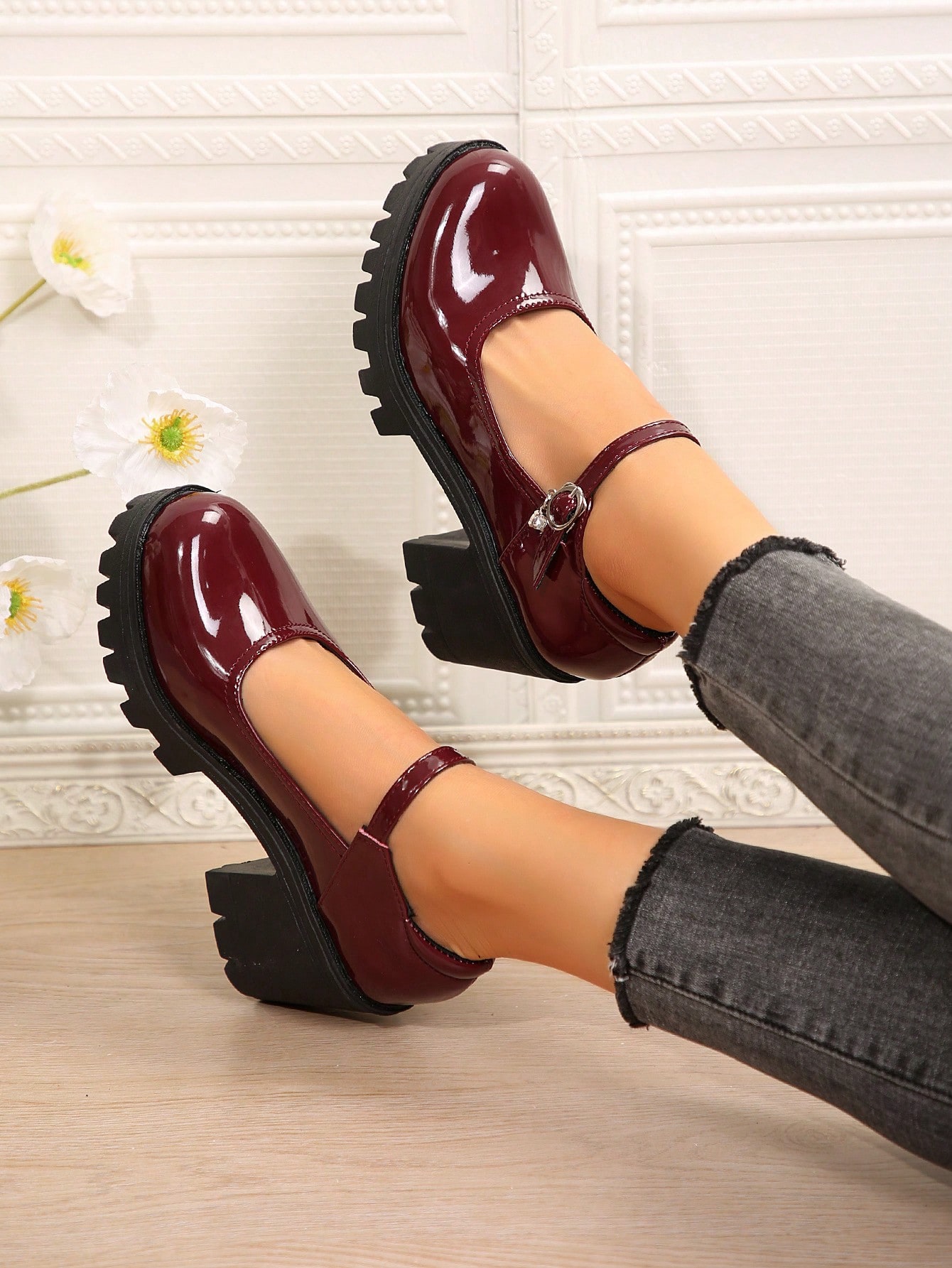 In Burgundy Women Pumps