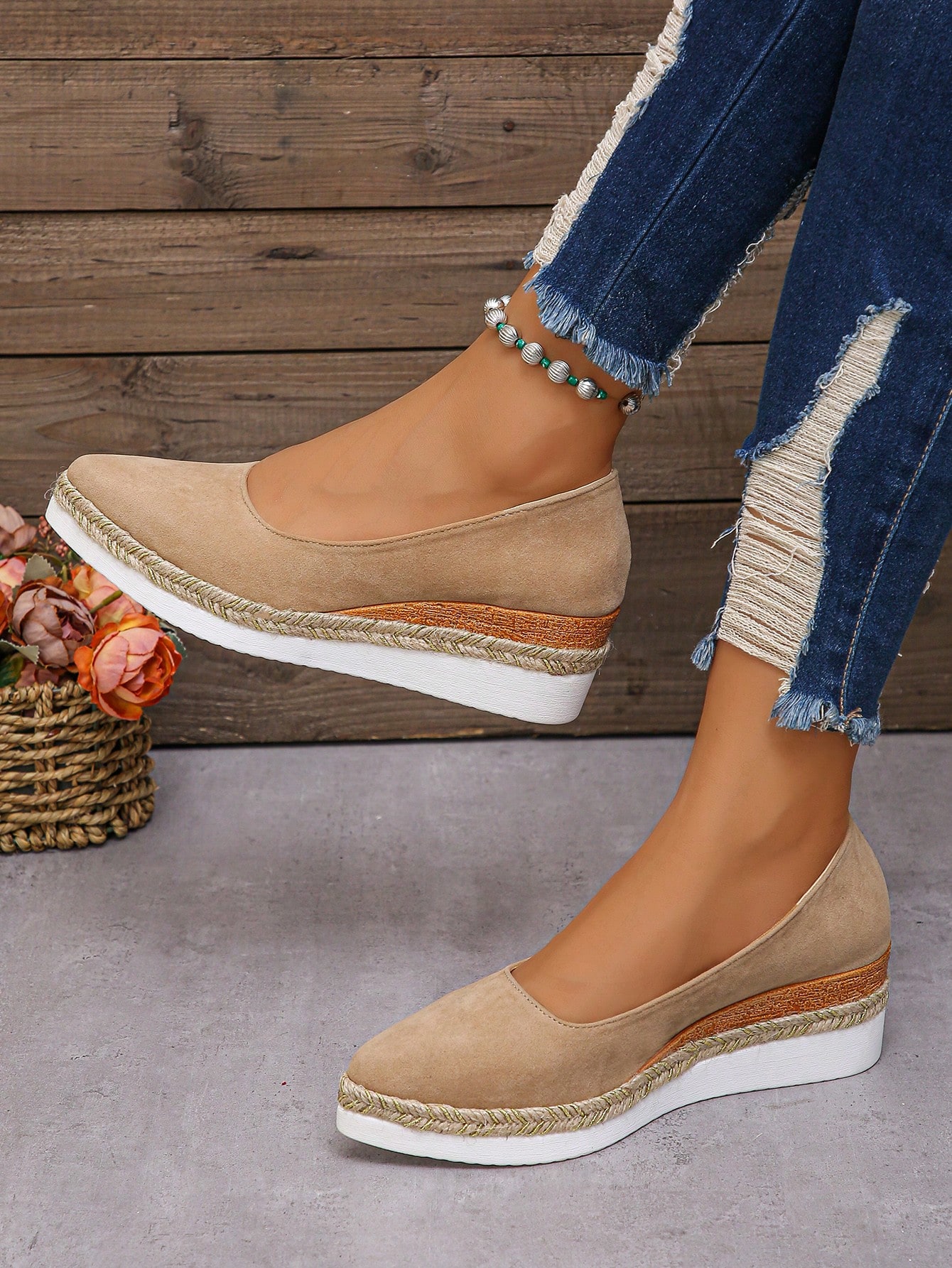 In Khaki Women Wedges & Flatform