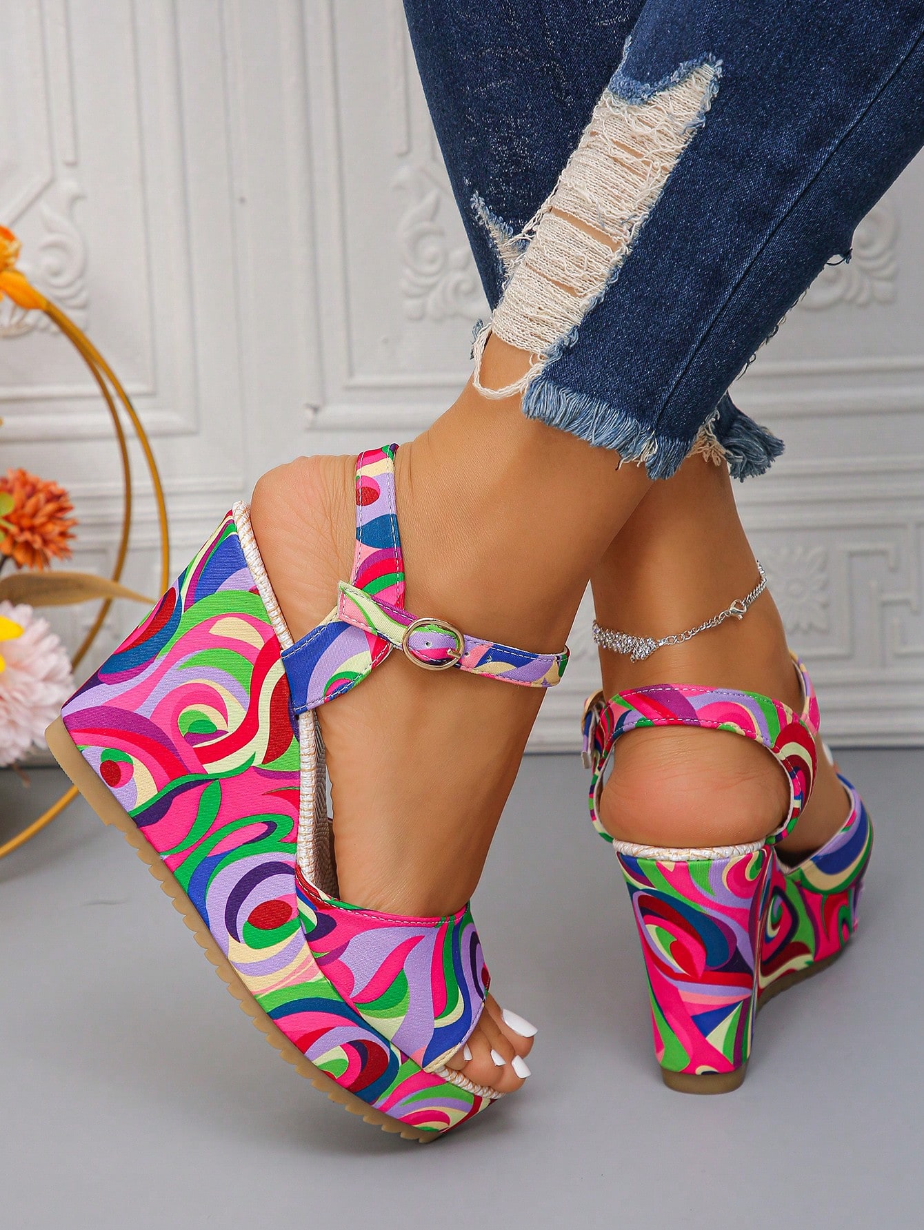 In Hot Pink Women Platforms & Wedge Sandals