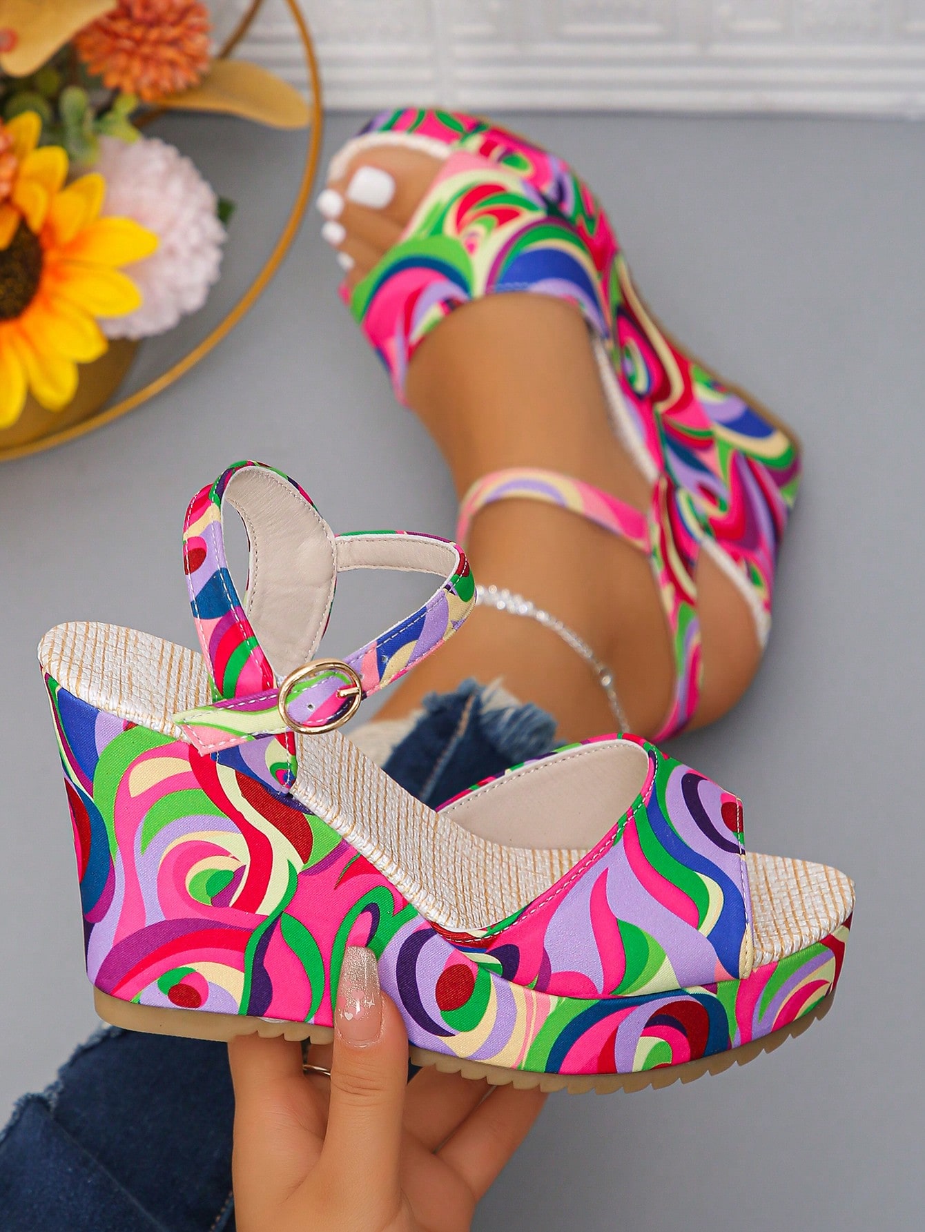 In Hot Pink Women Platforms & Wedge Sandals