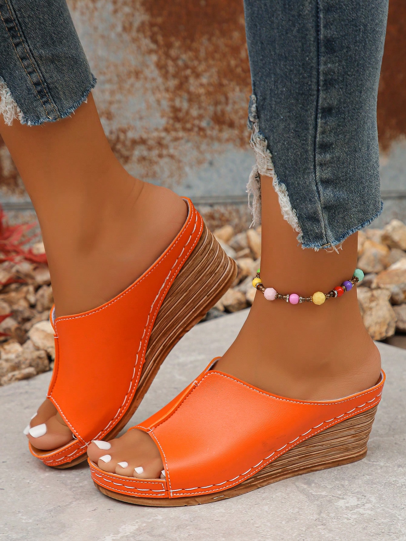 In Orange Women Platforms & Wedge Sandals