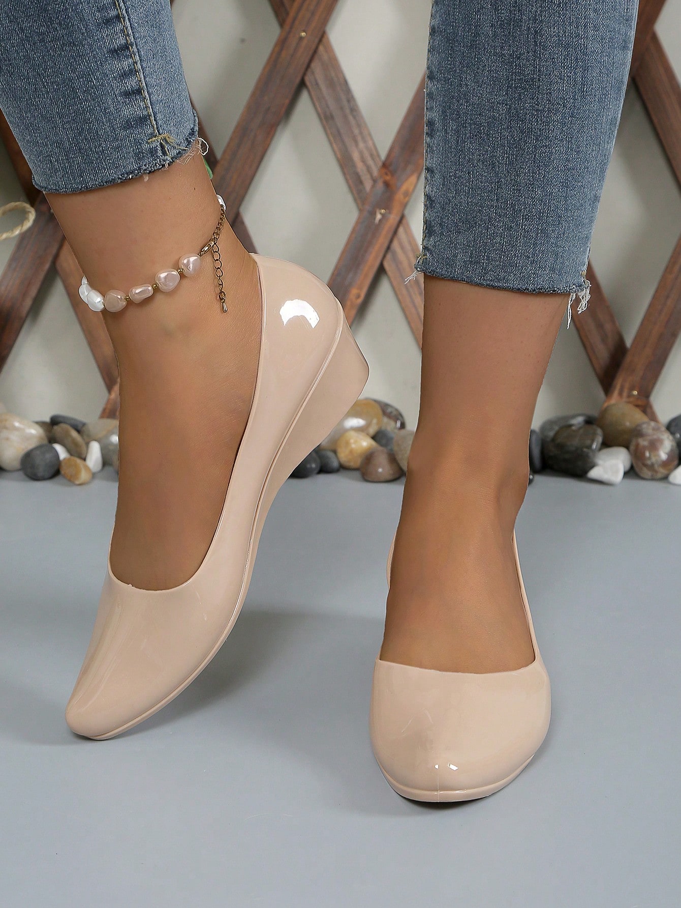 In Apricot Women Wedges & Flatform