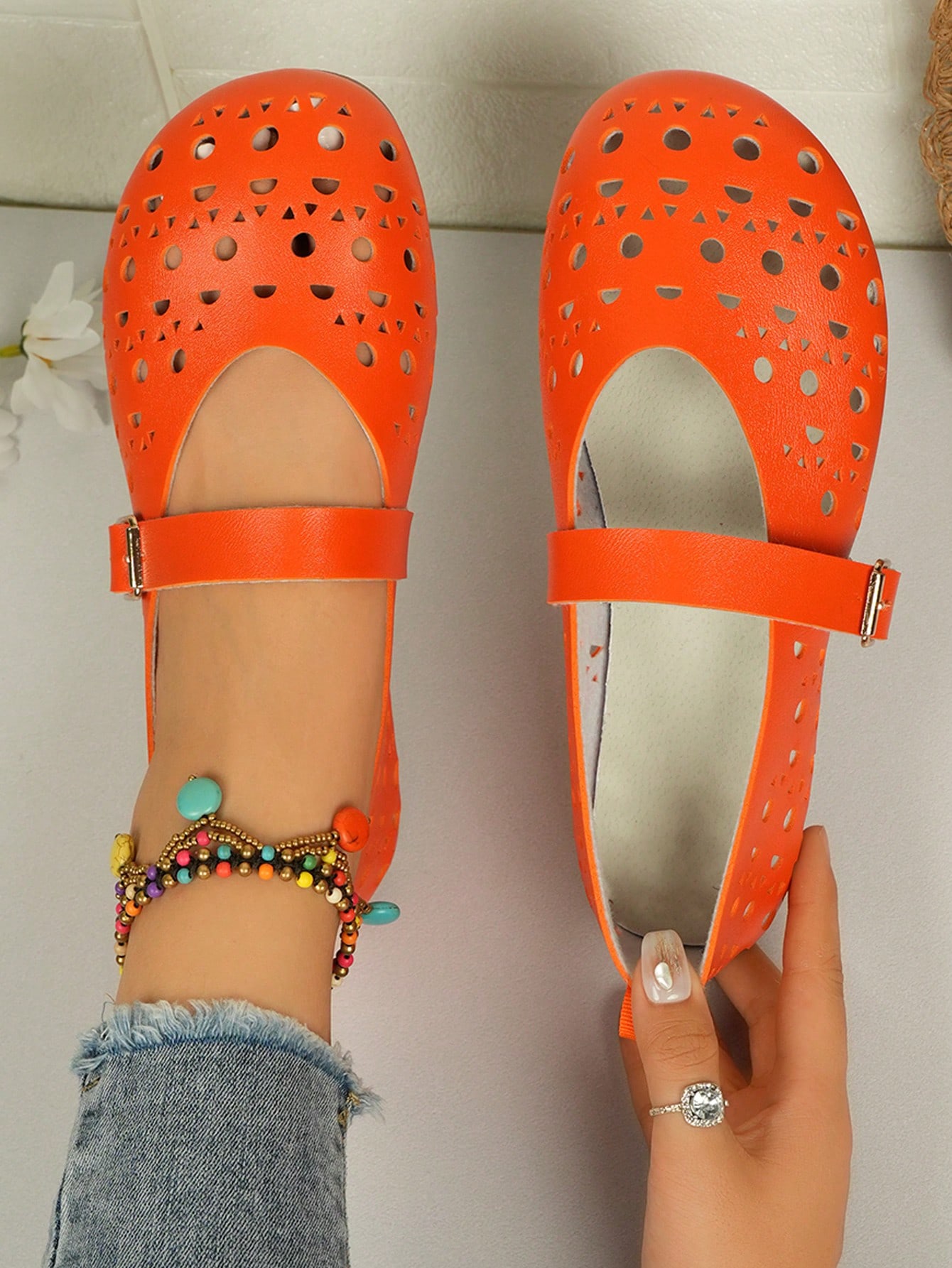 In Orange Women Flats