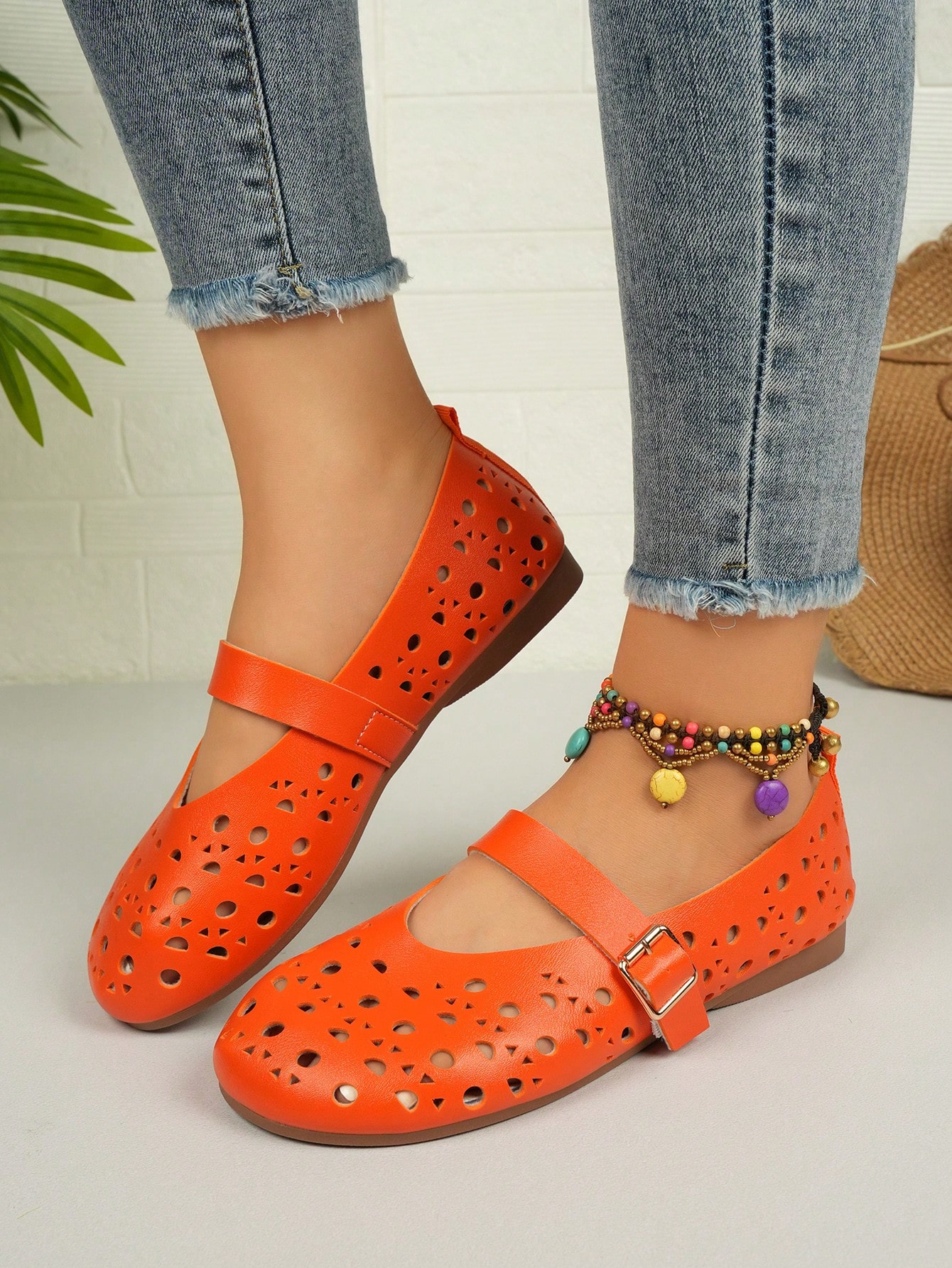 In Orange Women Flats