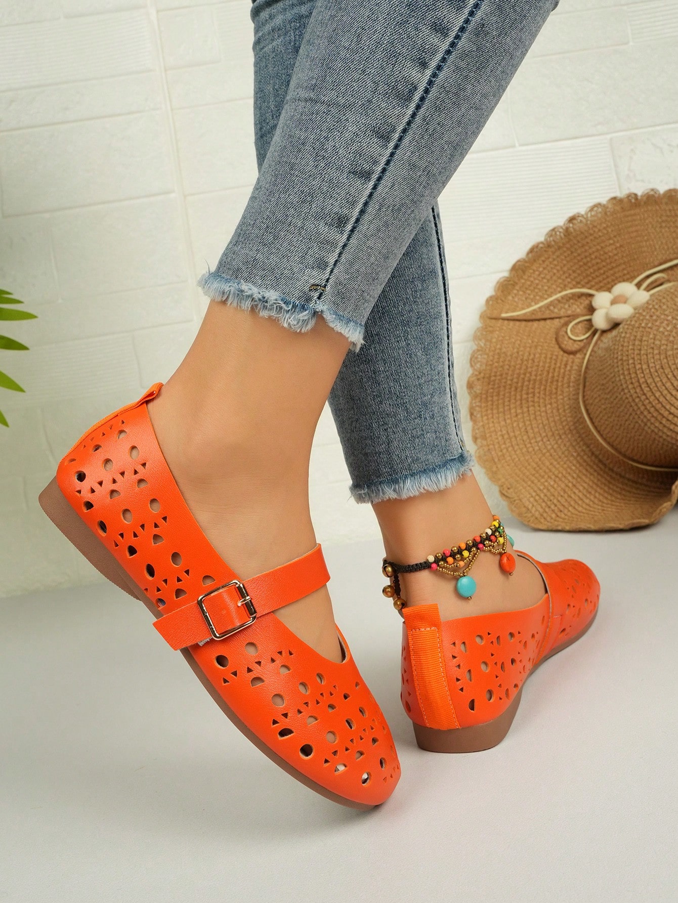 In Orange Women Flats