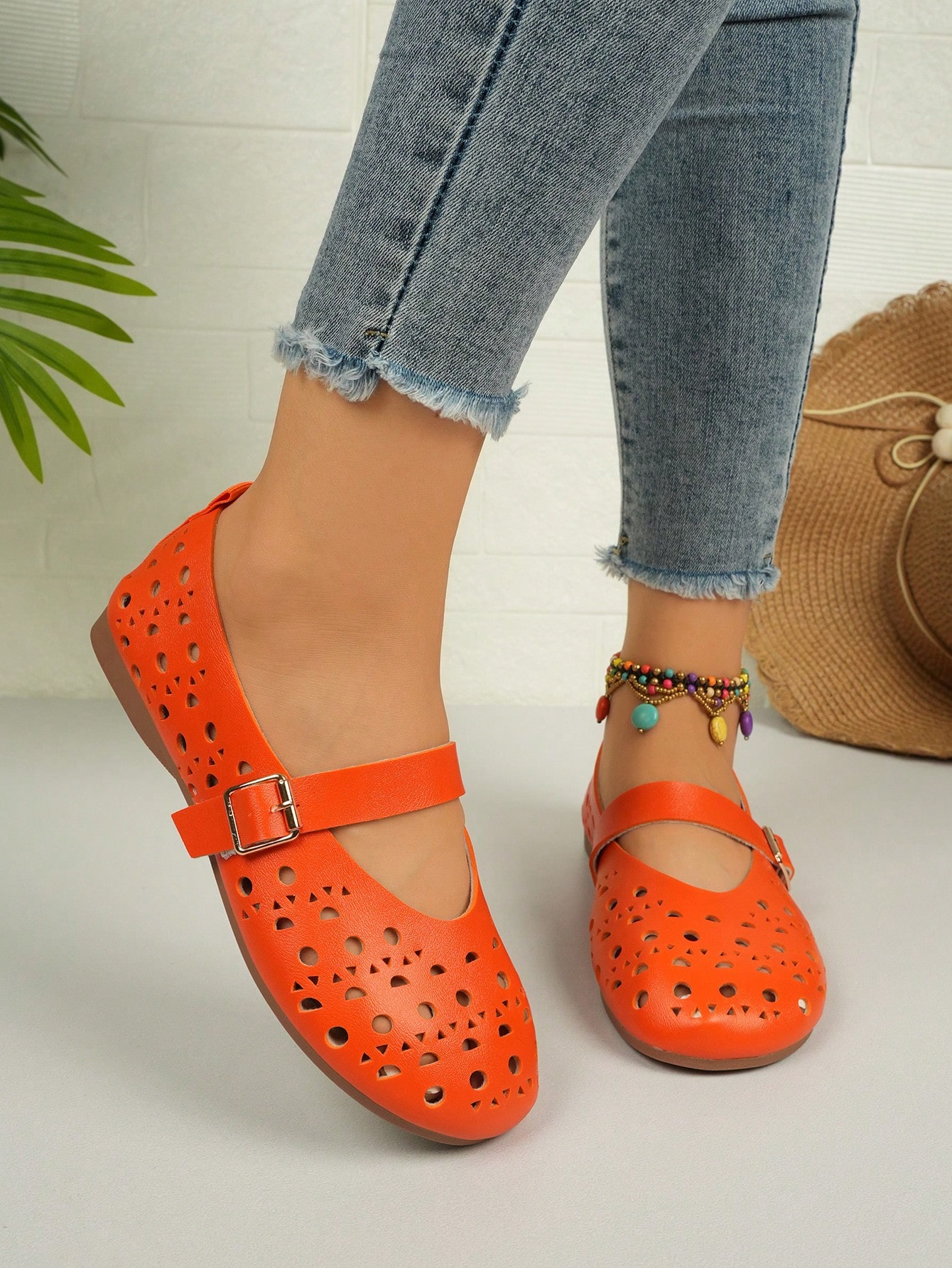 In Orange Women Flats