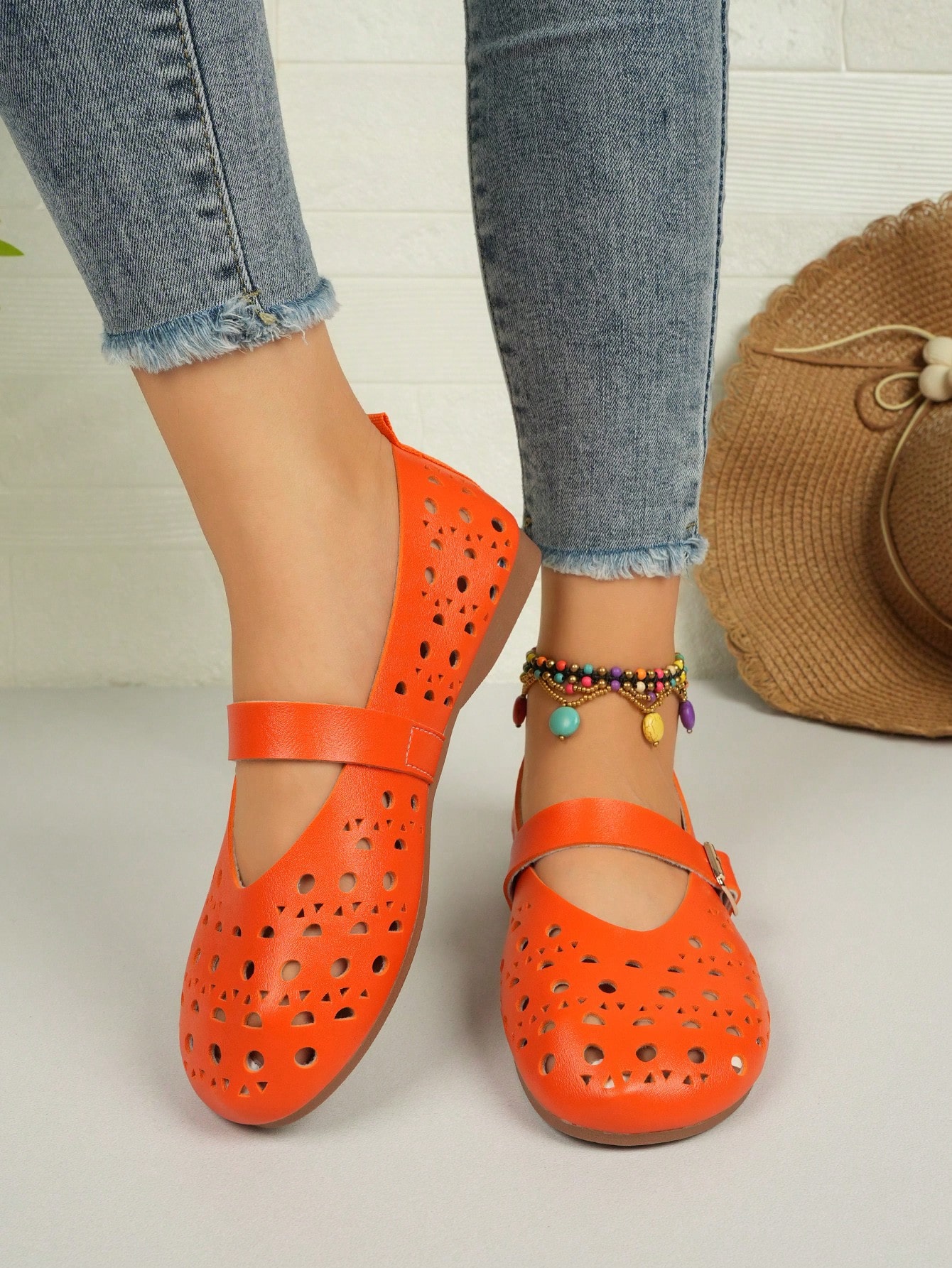 In Orange Women Flats