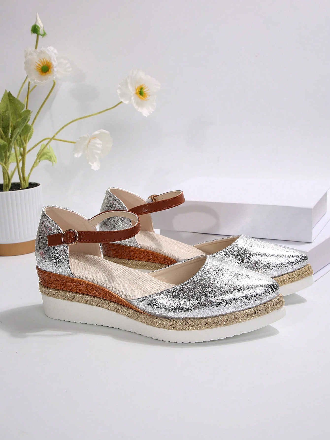 In Silver Women Wedges & Flatform